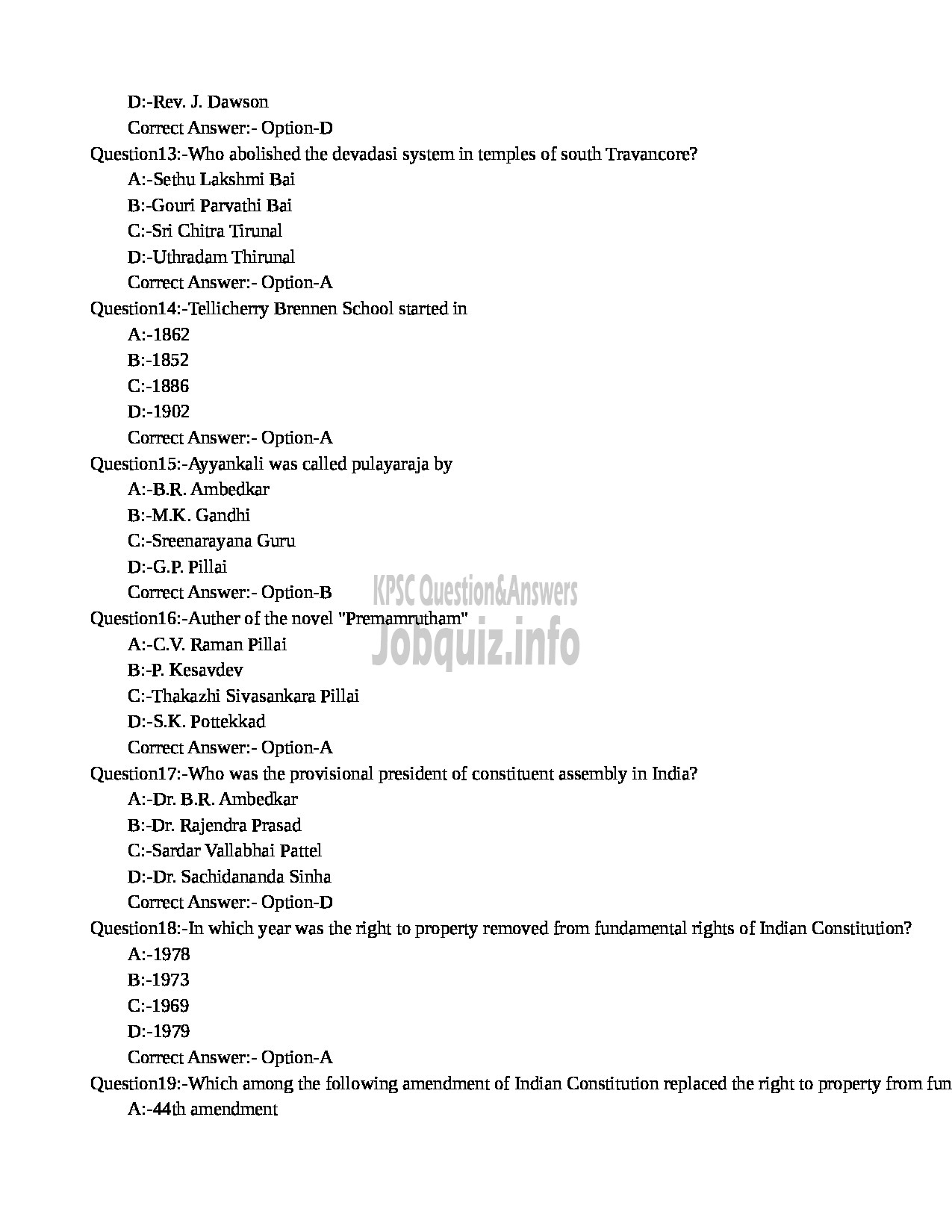Kerala PSC Question Paper - Assistant Professor in physiology Medical Education-3