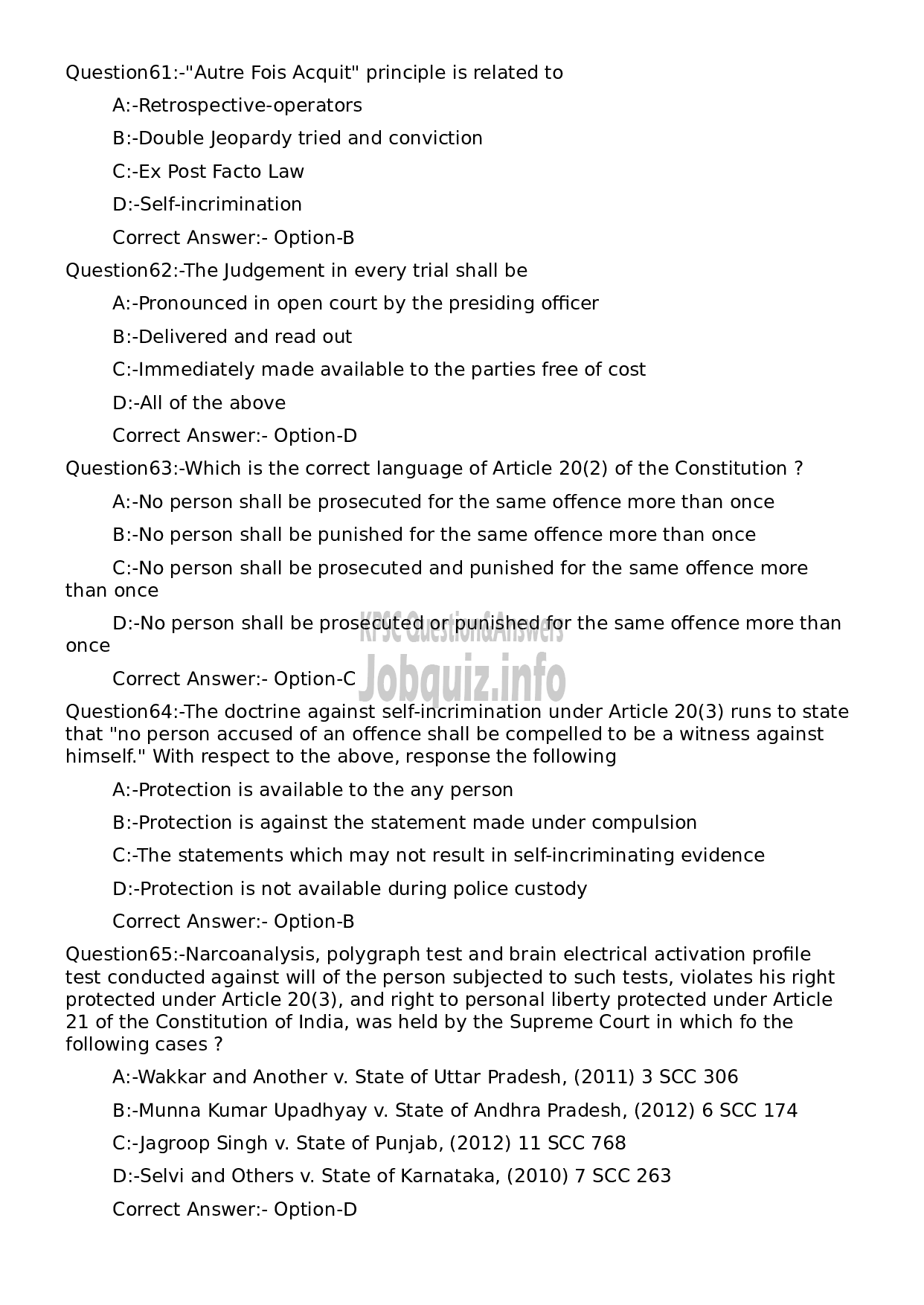 Kerala PSC Question Paper - Assistant Public Prosecutor Grade II-15