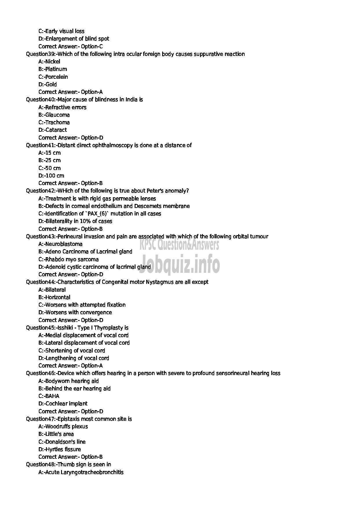 Kerala PSC Question Paper - Assistant Surgeon / casuality Medicine NCA Medical Education-5