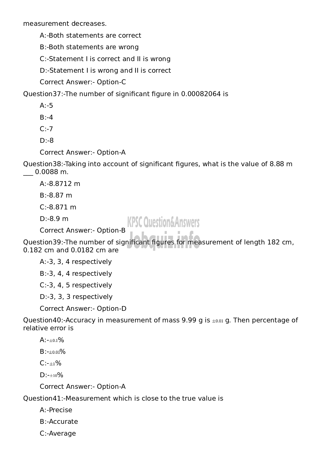 Kerala PSC Question Paper - Assistant Tester cum Guager-8