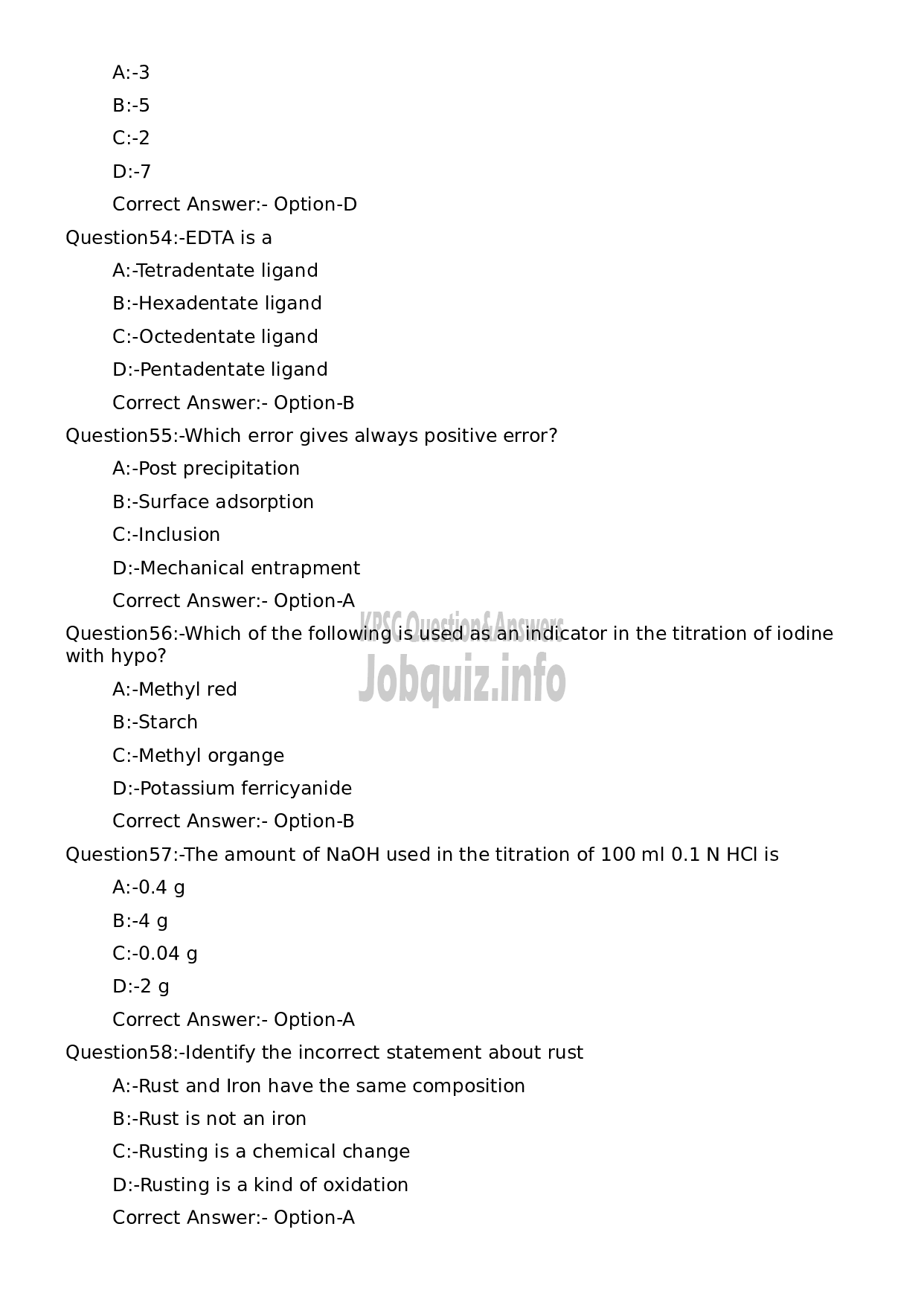 Kerala PSC Question Paper - Assistant Tester cum Guager - Malabar Cements Ltd-11
