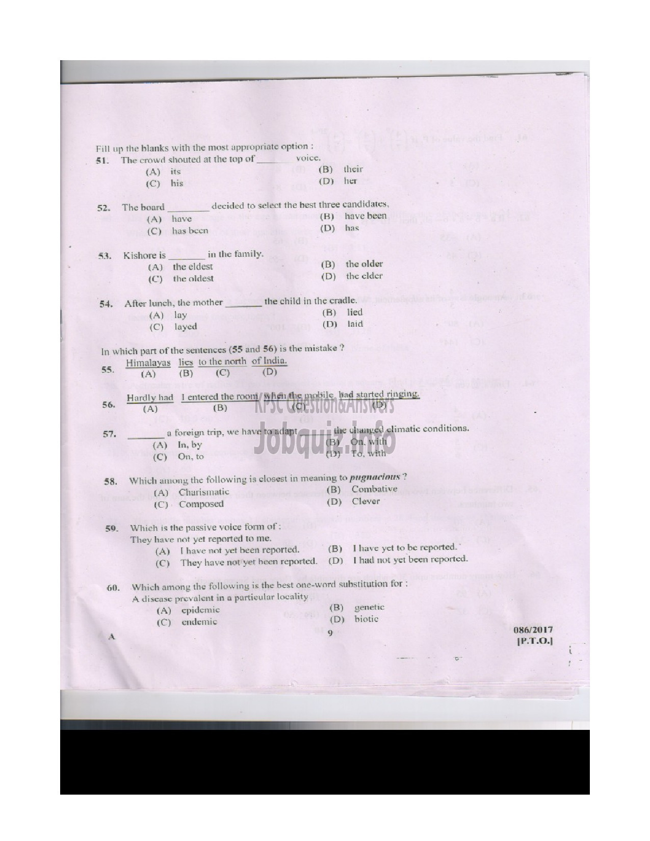 Kerala PSC Question Paper - BEAT FOREST OFFICER SR FOR ST FOREST QUESTION PAPER-8