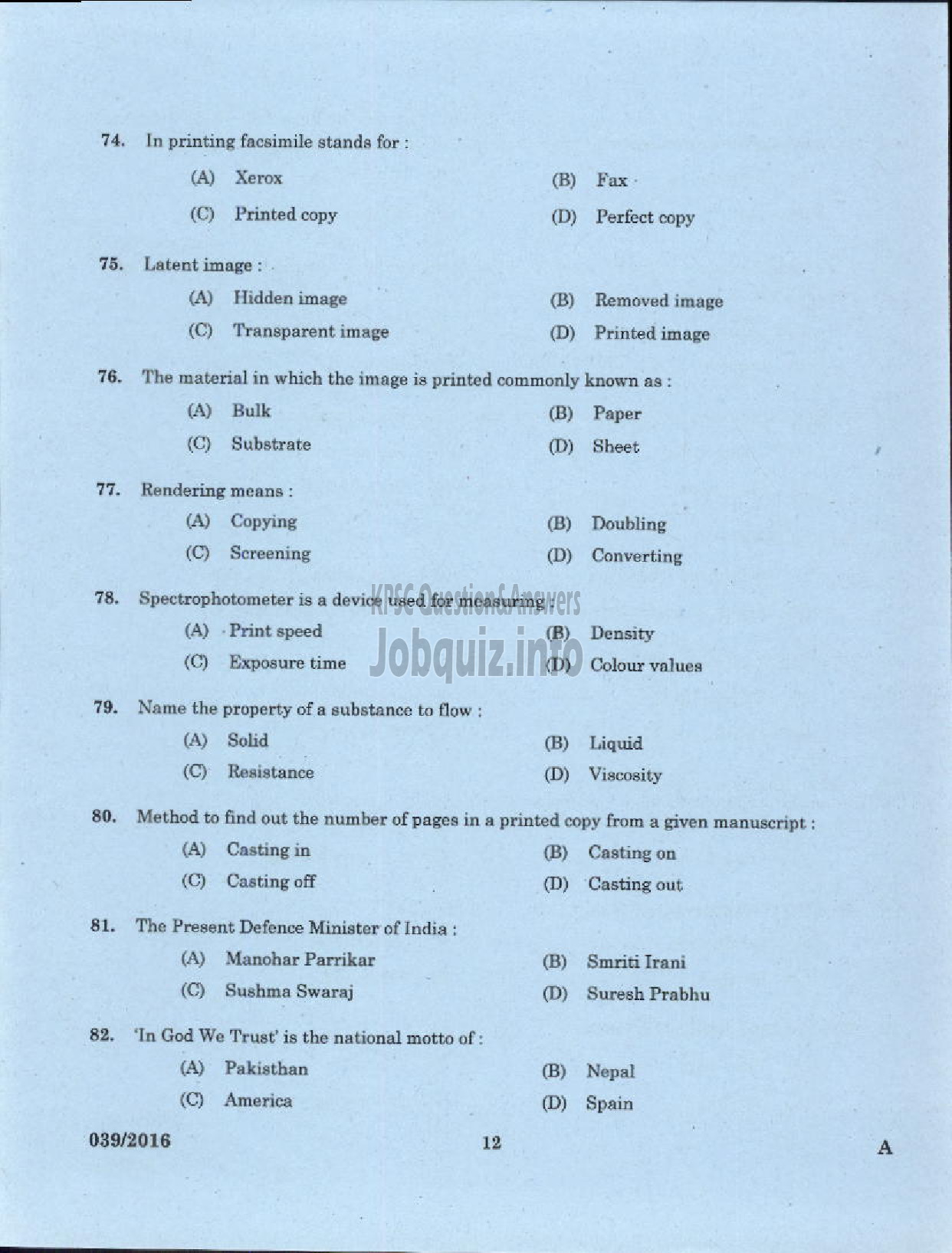 Kerala PSC Question Paper - BINDER GR II PRINTING-10