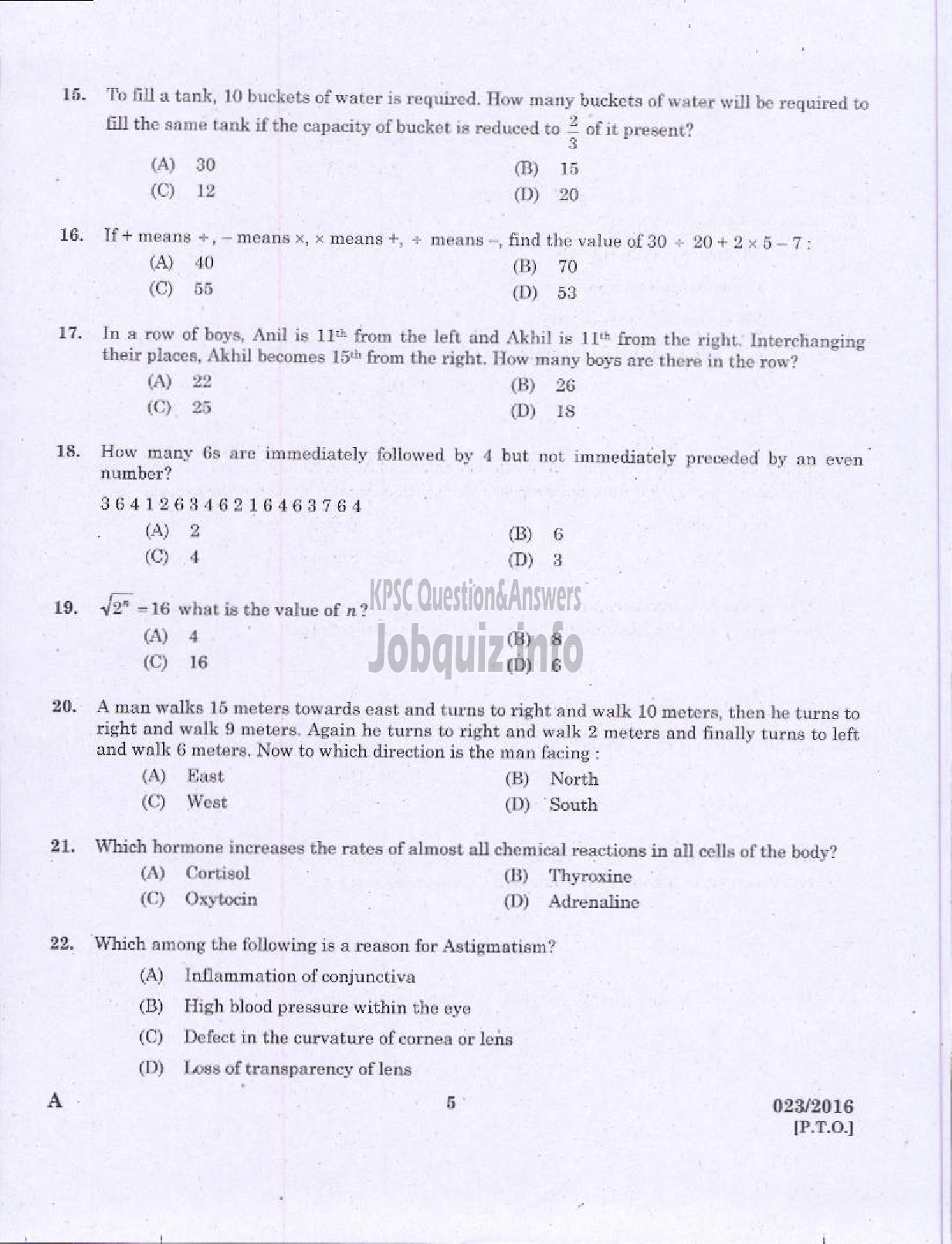 Kerala PSC Question Paper - BLOCK DEVELOPMENT OFFICER RURAL DEVT ADMINISTRATIVE ASST ACCOUNTS OFFICER SR FOR ST GENERAL EDUCATION SECTION OFFICER SR FOR SC/ST KPSC-3