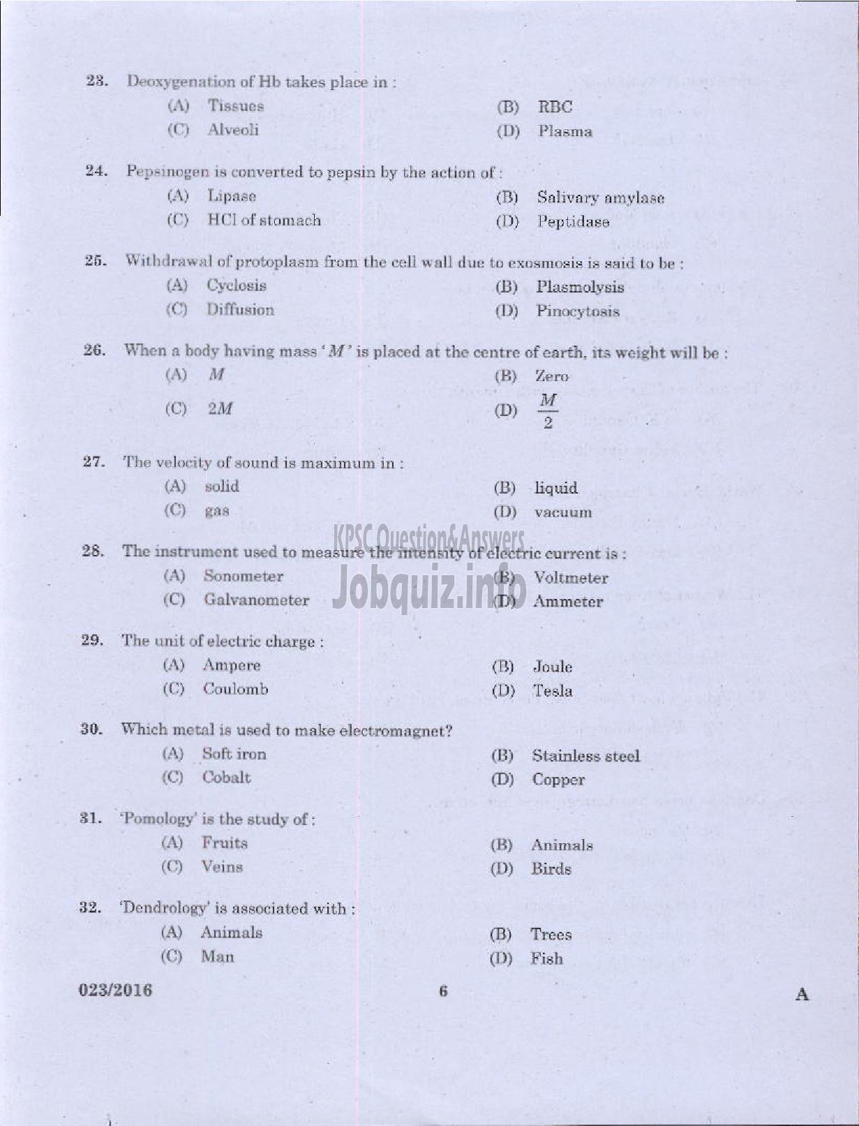 Kerala PSC Question Paper - BLOCK DEVELOPMENT OFFICER RURAL DEVT ADMINISTRATIVE ASST ACCOUNTS OFFICER SR FOR ST GENERAL EDUCATION SECTION OFFICER SR FOR SC/ST KPSC-4