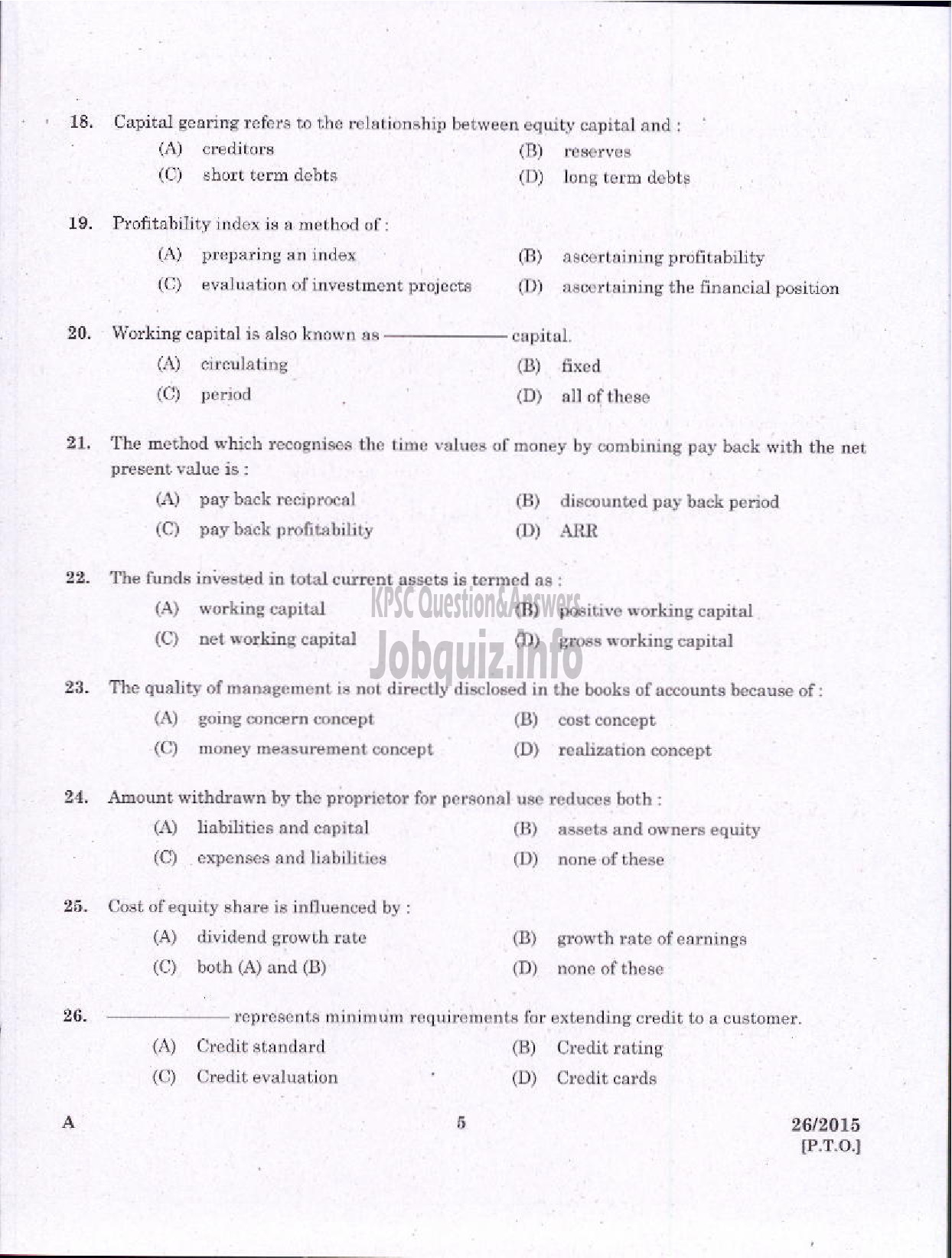 Kerala PSC Question Paper - COMMERCIAL TAX OFFICER SR FOR ST ONLY AND DIRECT COMMERCIAL TAXES DEPT-3