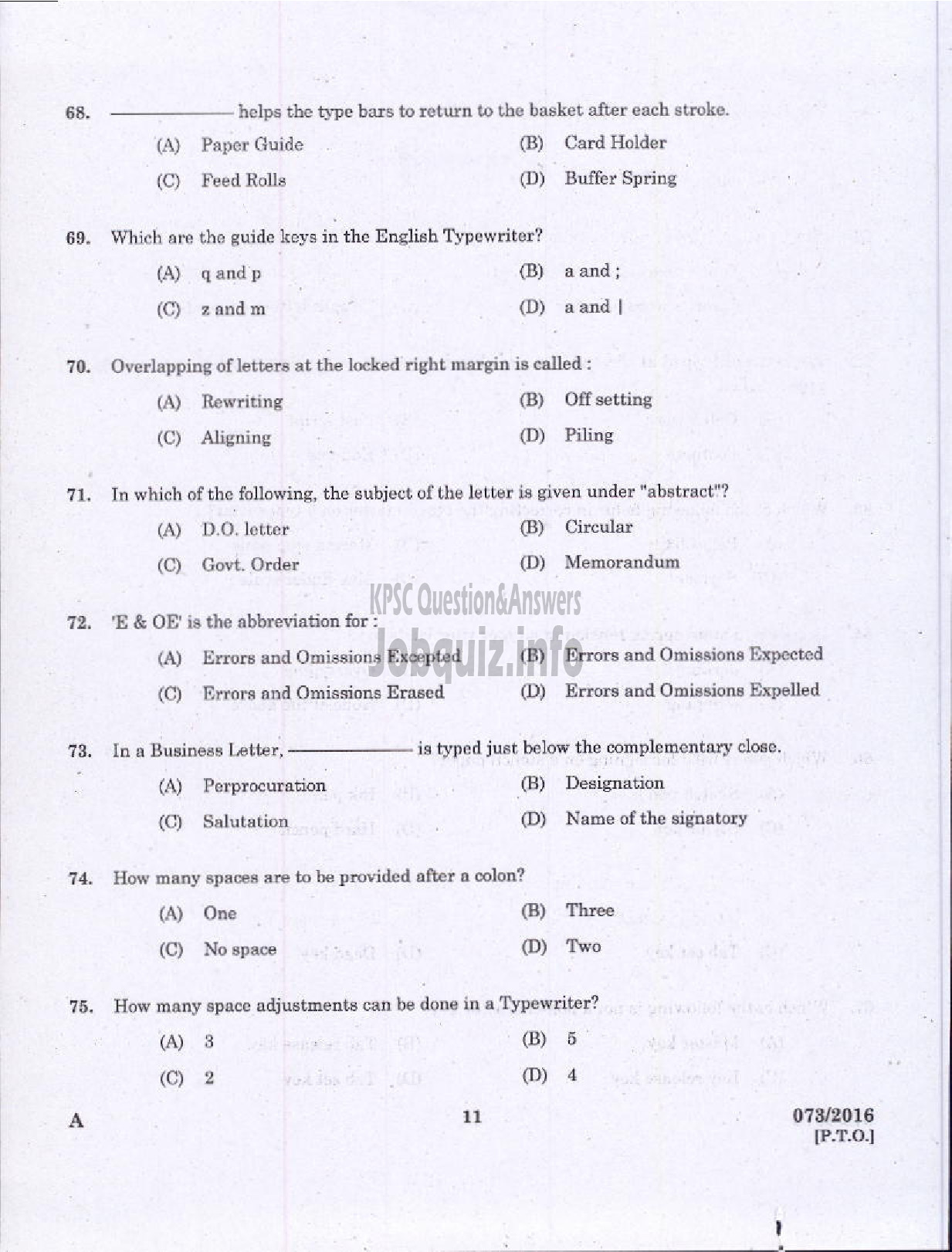 Kerala PSC Question Paper - COMPUTER ASSISTANT GR II UNIVERSITIES IN KERALA-9