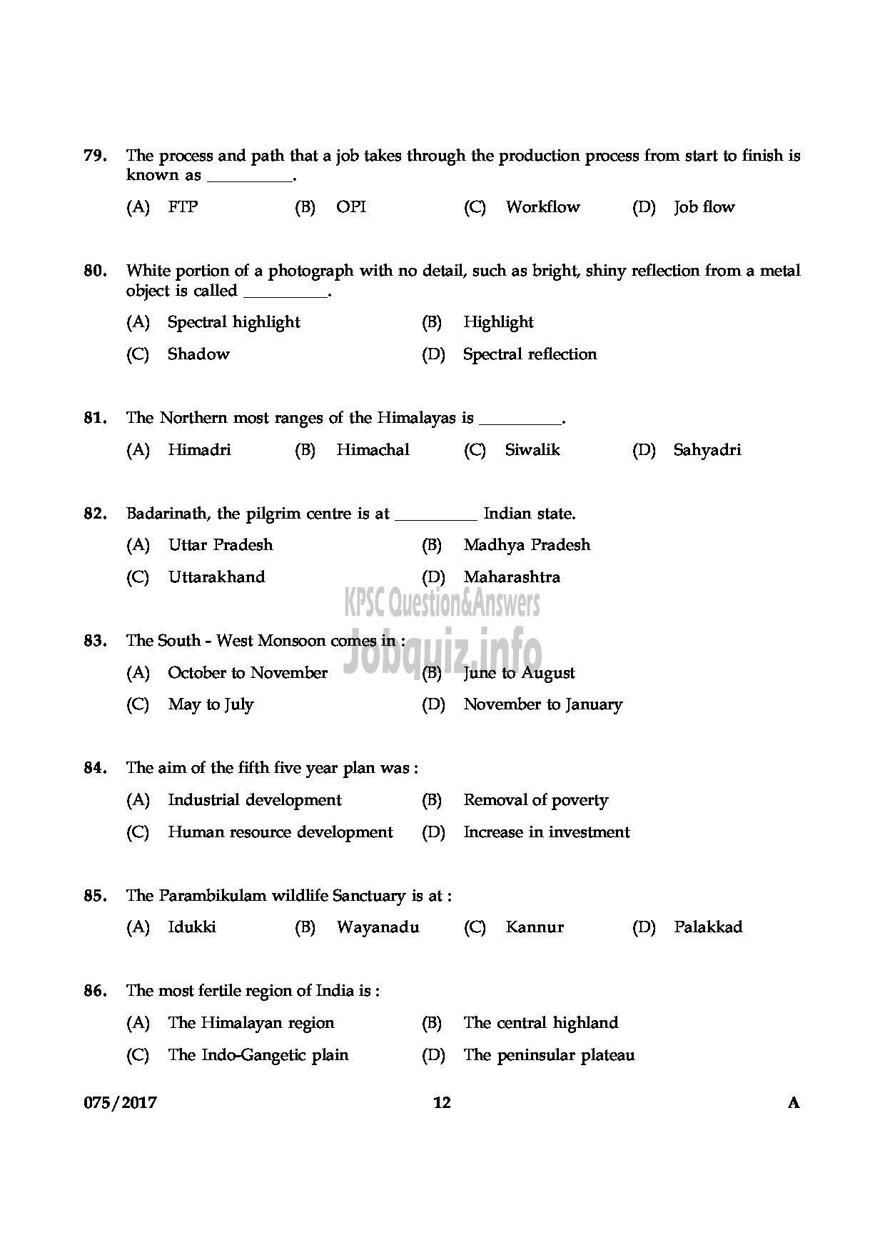 Kerala PSC Question Paper - COMPUTER GR II AND COPY HOLDER PRINTING AND LEGISLATIVE SECRETARIAT QUESTION PAPER-11