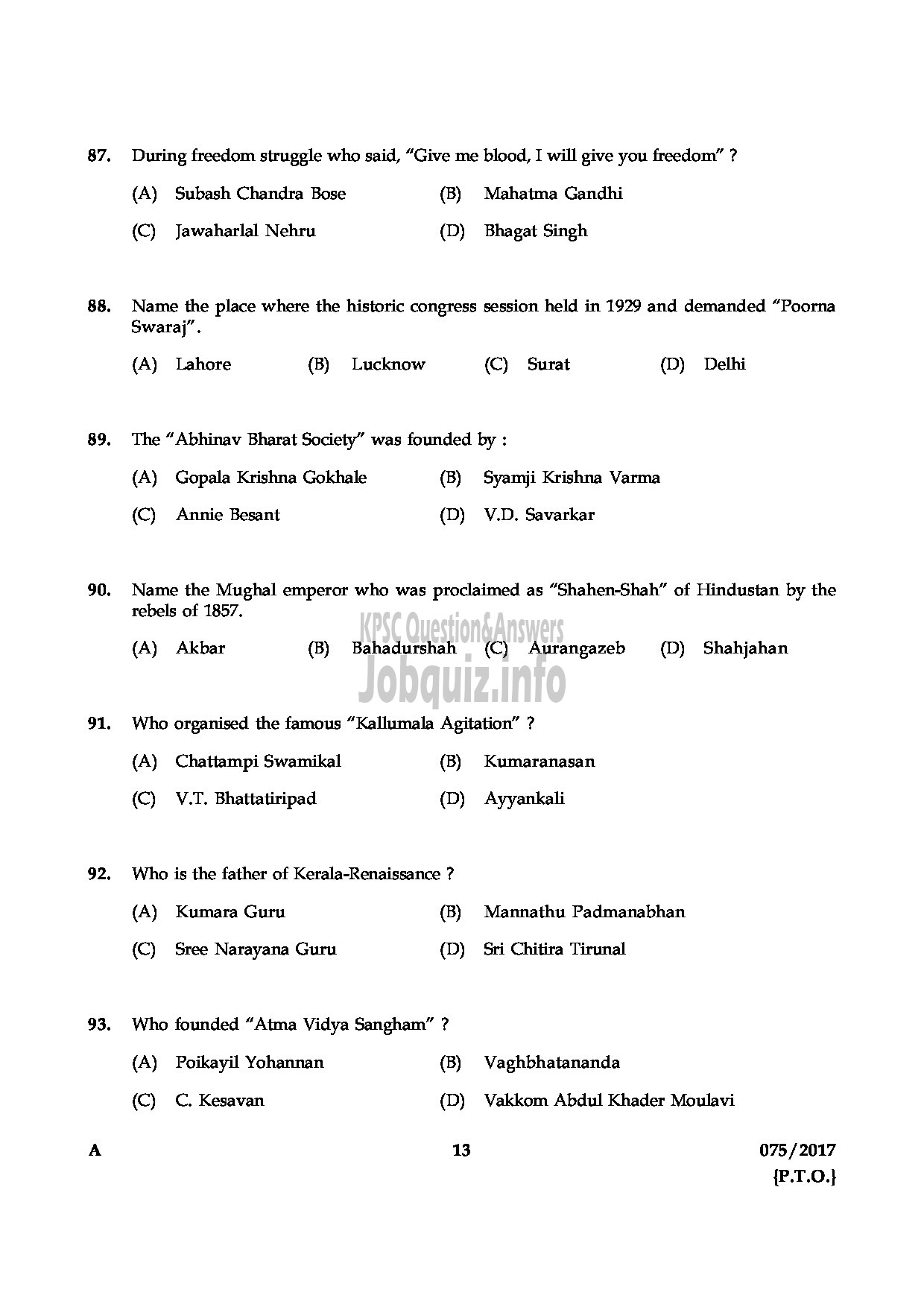 Kerala PSC Question Paper - COMPUTER GR II AND COPY HOLDER PRINTING AND LEGISLATIVE SECRETARIAT QUESTION PAPER-12