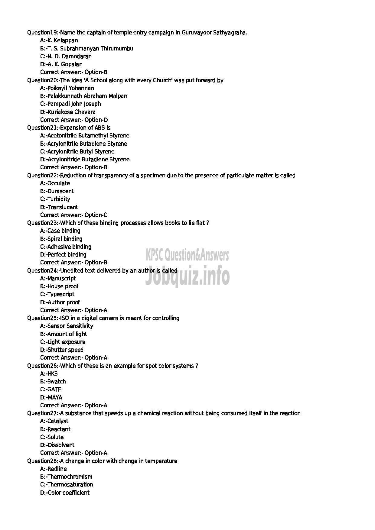 Kerala PSC Question Paper - COMPUTER GR II PRINTING-3