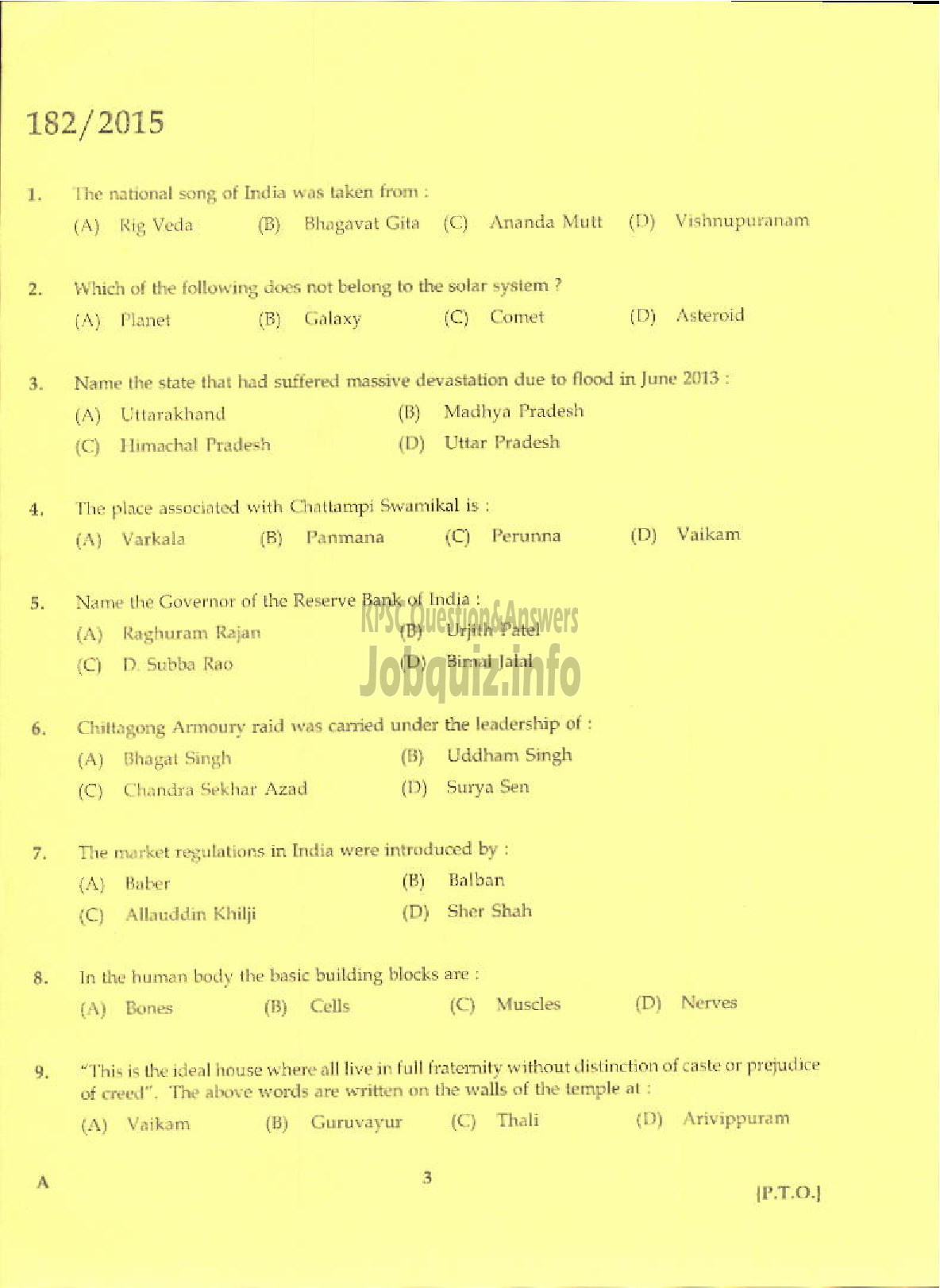 Kerala PSC Question Paper - CONFIDENTIAL ASSISTANT GR II SR FOR SC/ST VARIOUS-1