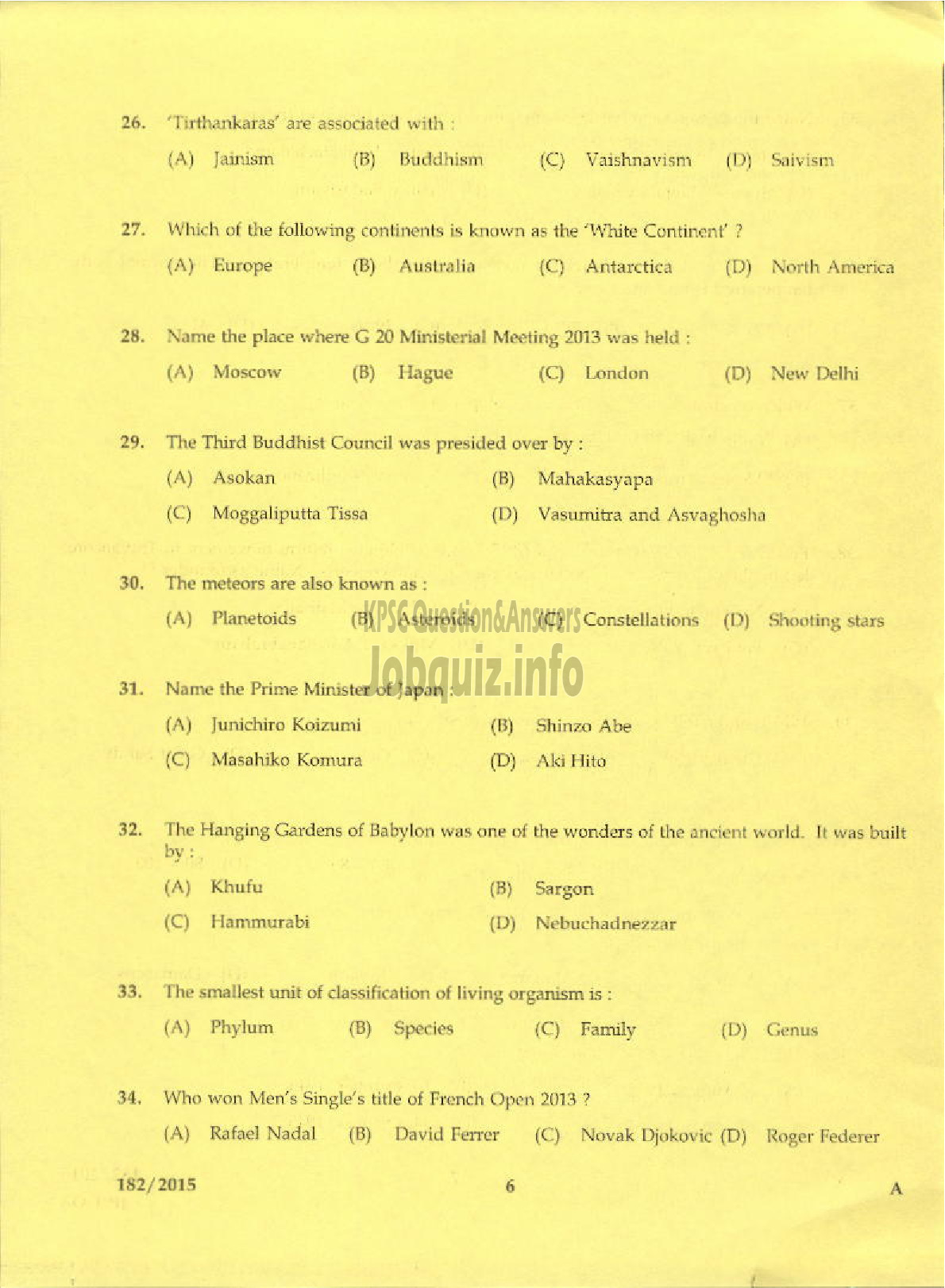 Kerala PSC Question Paper - CONFIDENTIAL ASSISTANT GR II SR FOR SC/ST VARIOUS-4