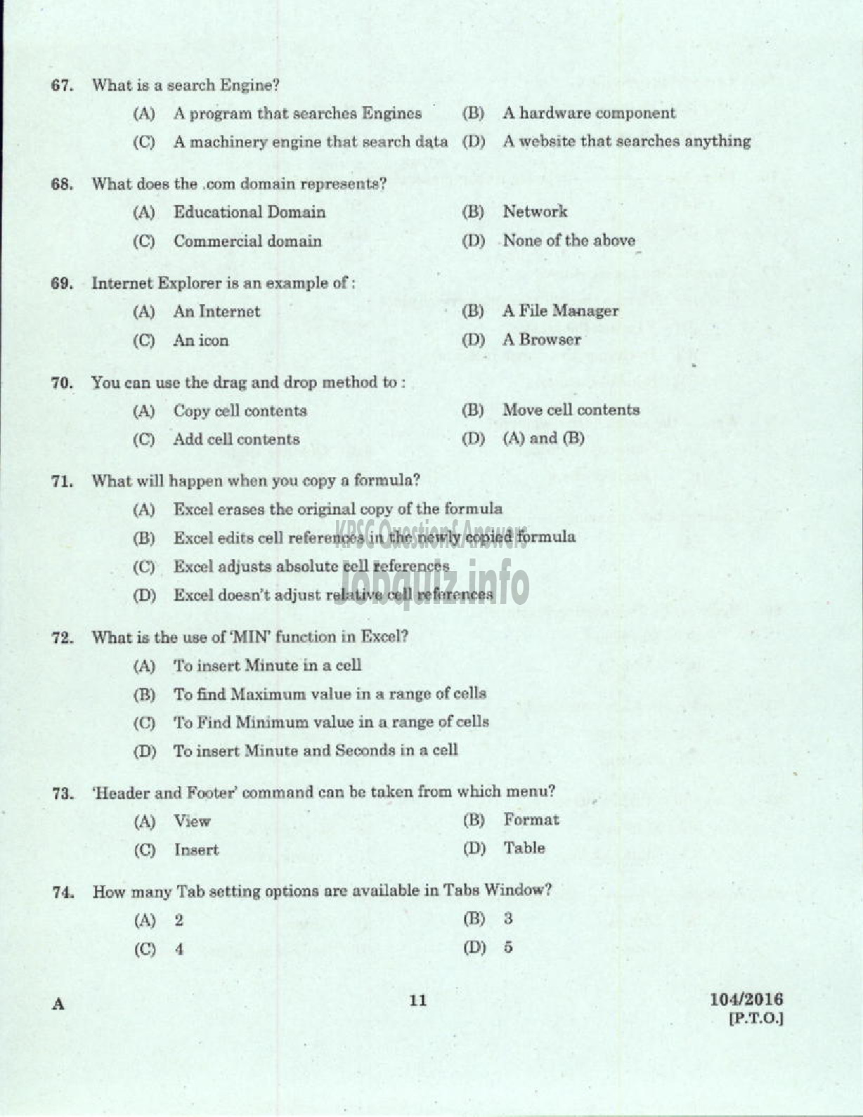 Kerala PSC Question Paper - CONFIDENTIAL ASSISTANT GR II VARIOUS/ GOVT OWNED COMPANY/CORPORATIONS/BOARDS-9