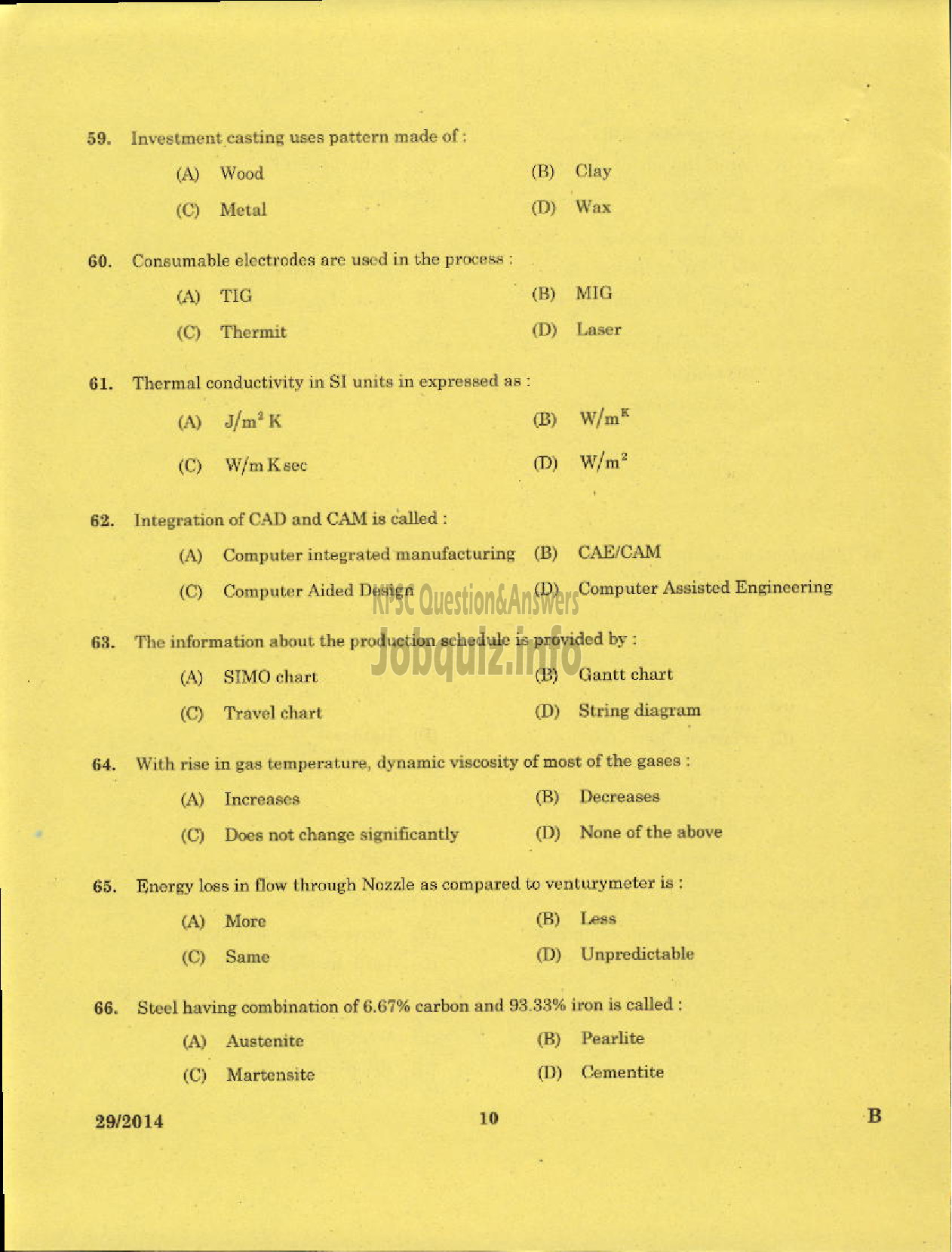 Kerala PSC Question Paper - CURATOR CUM DRAFTSMAN FOREST AND INDUSTRIES TRAVANCORE LTD-8