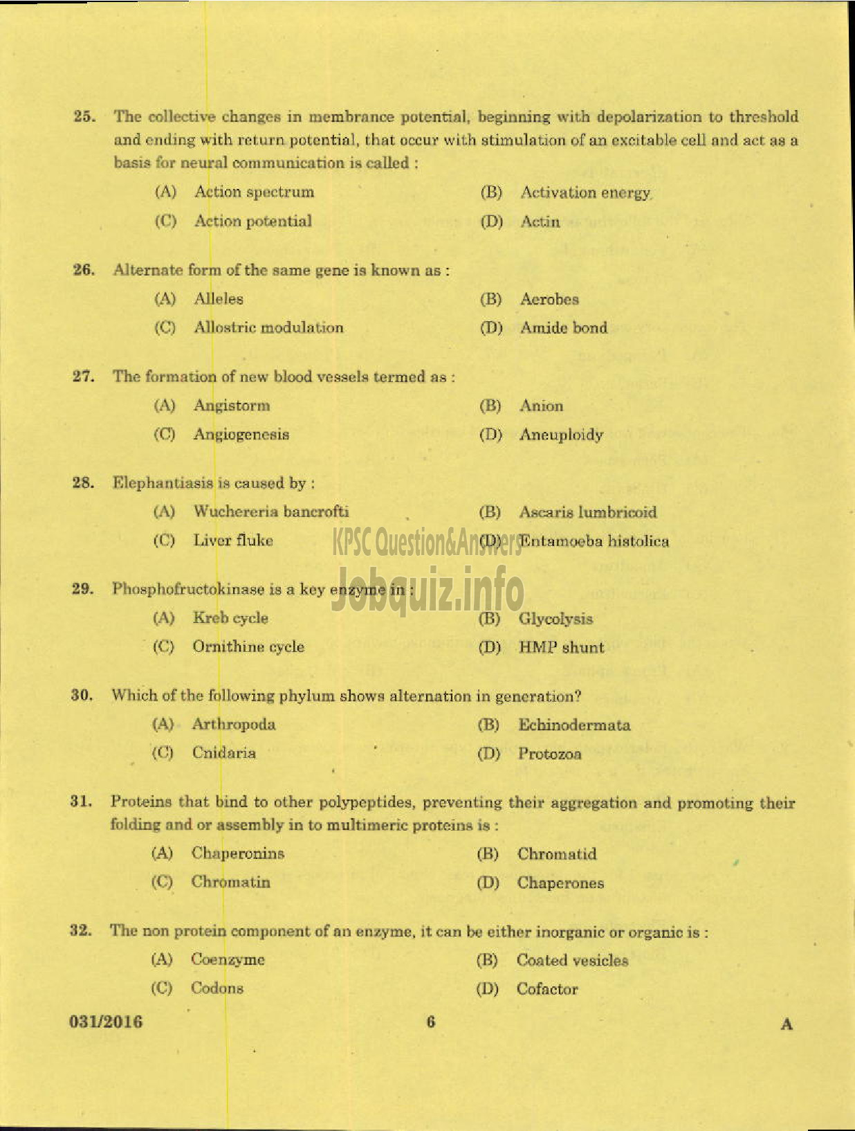 Kerala PSC Question Paper - CURATOR GR II ZOO MUSEUMS AND ZOOS-4