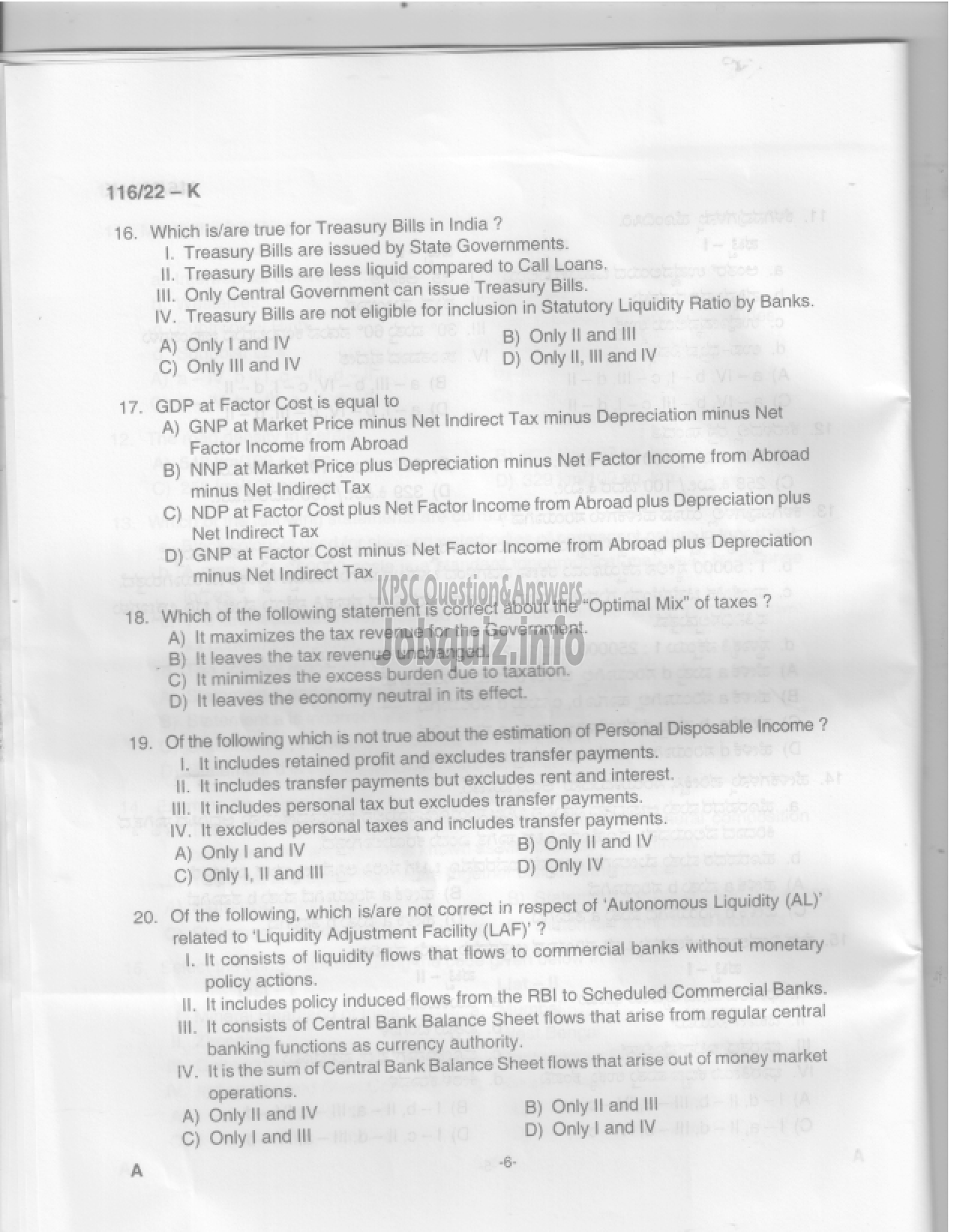 Kerala PSC Question Paper - Common Preliminary Examination 2022 (Graduate Level)- Stage II-5