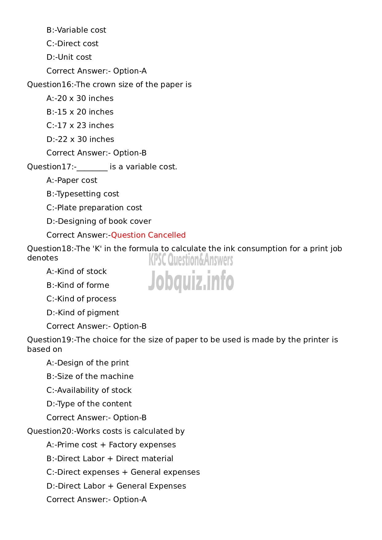 Kerala PSC Question Paper - Computer Grade II-4