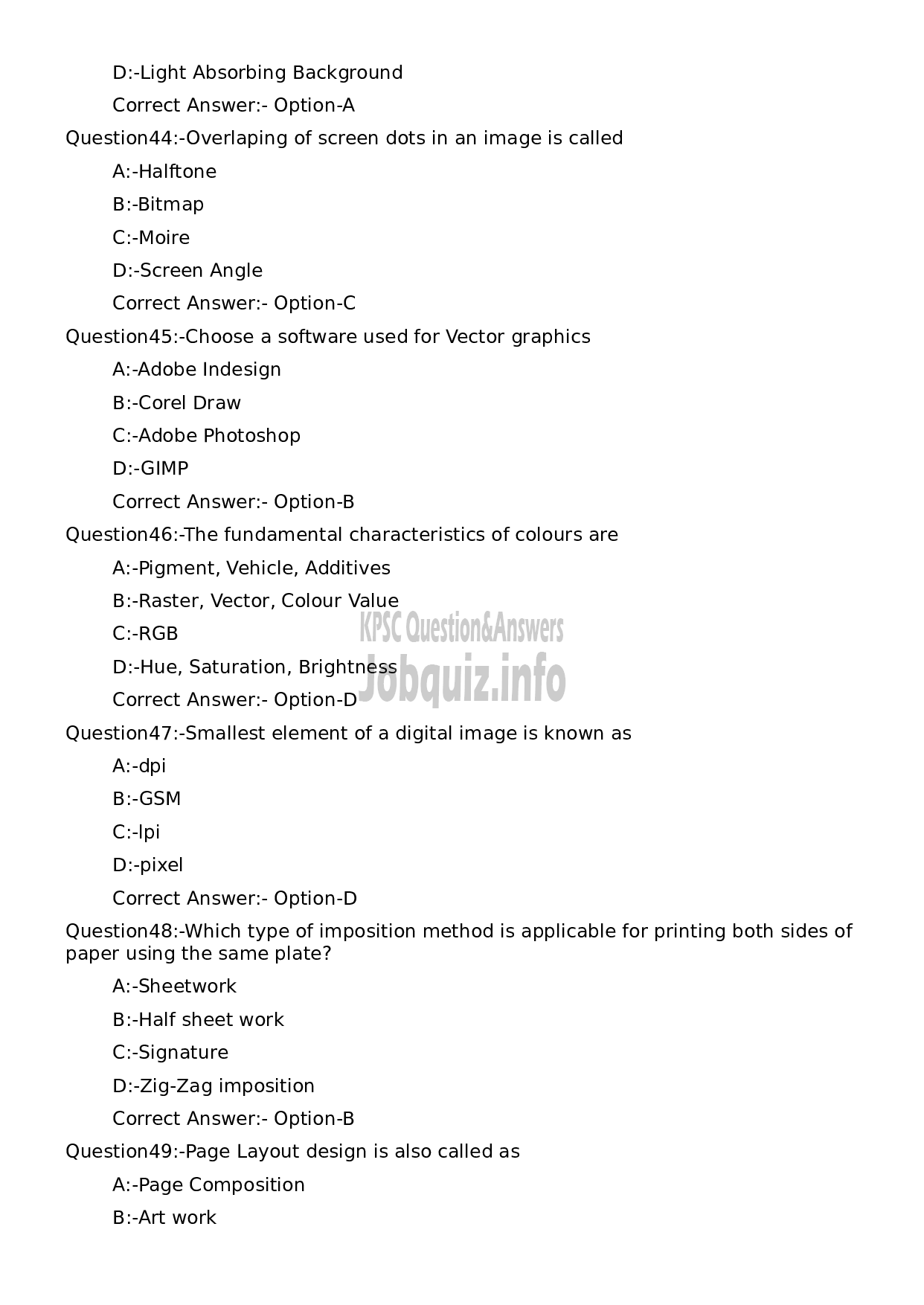 Kerala PSC Question Paper - Computer Grade II-9