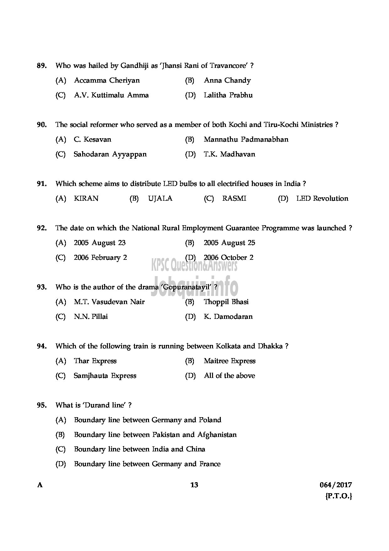 Kerala PSC Question Paper - DAIRY FARM INSTRUCTOR KERALA DAIRY DEVELOPMENT QUESTION PAPER-12