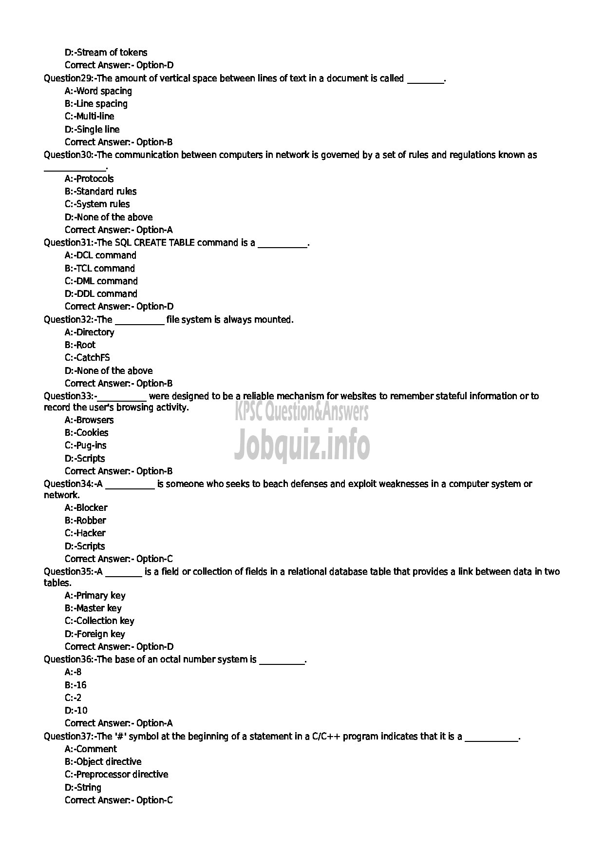 Kerala PSC Question Paper - DEPUTY ACCOUNTS MANAGER KERALA WATER AUTHORITY-4