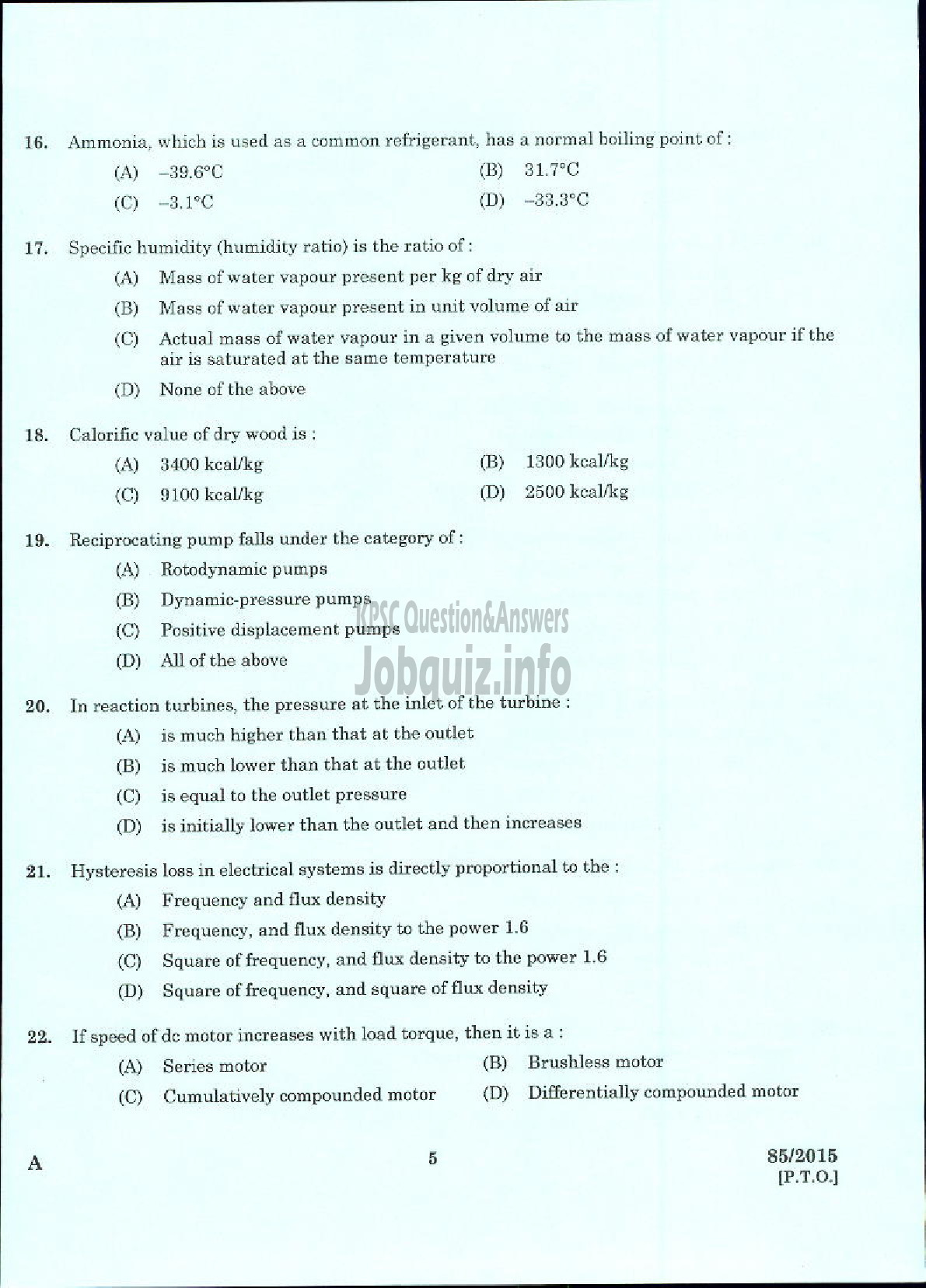 Kerala PSC Question Paper - DEPUTY ENGINEER GENERAL AND SOCIETY CATEGORY KERALA CO OPERATIVE MILK MARKETING FEDERATION LTD-3