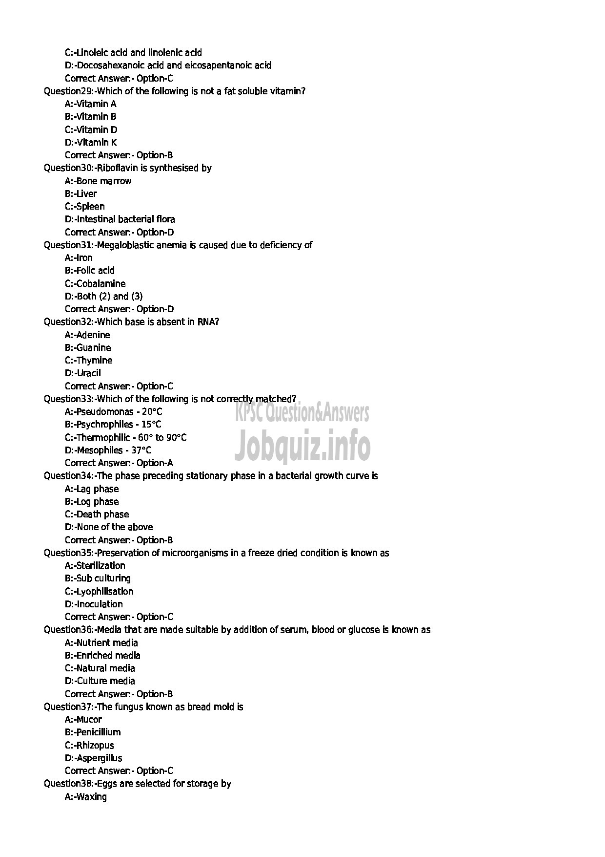 Kerala PSC Question Paper - DIETICIAN GRADE II MEDICAL EDUCATION-4