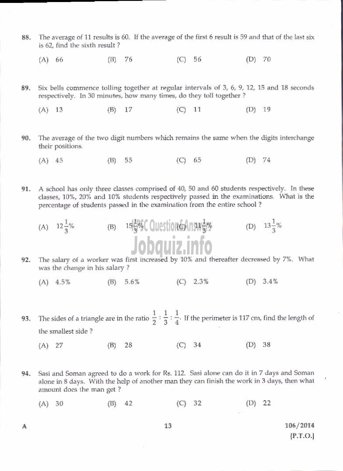 Kerala PSC Question Paper - DIVISIONAL ACCOUNTANT KERALA WATER AUTHORITY PRELIMINARY TEST-11