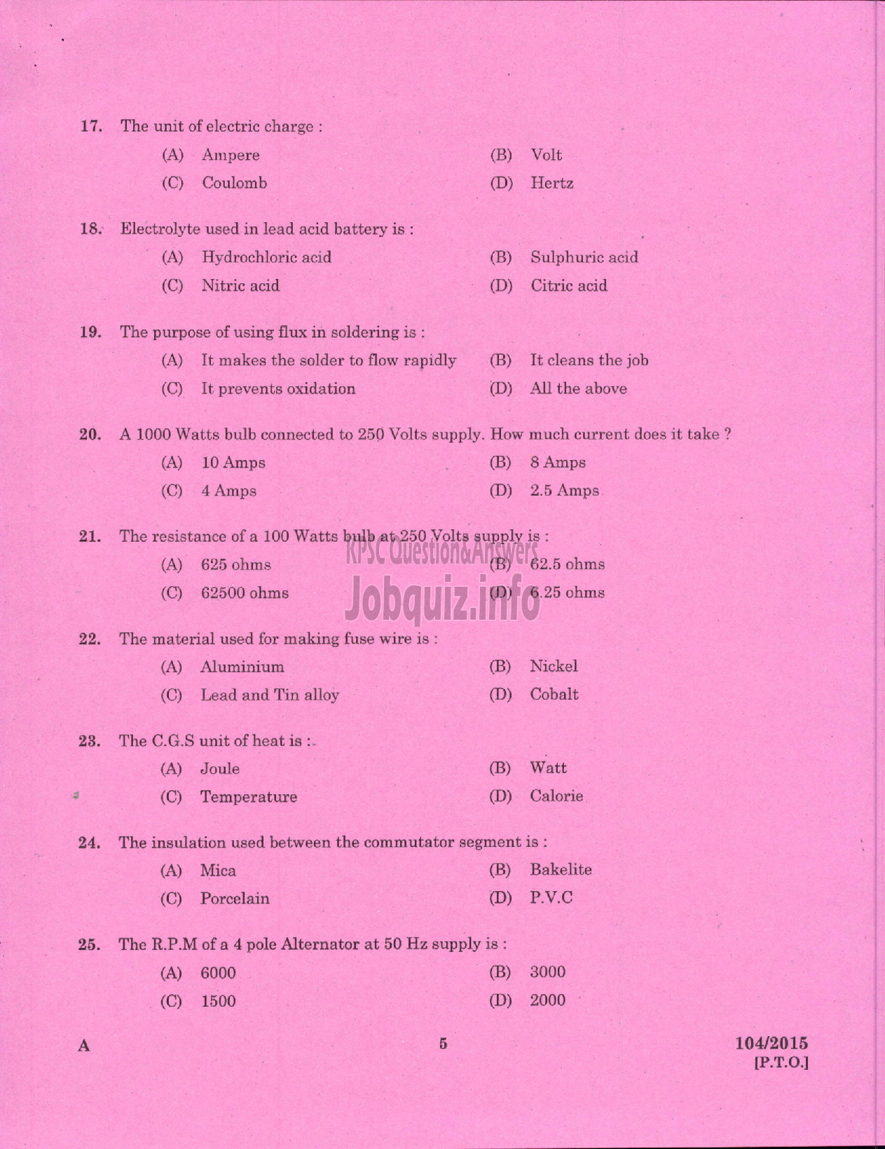 Kerala PSC Question Paper - DRAFTSMAN POLICE TELECOMMUNICAION UNIT-3