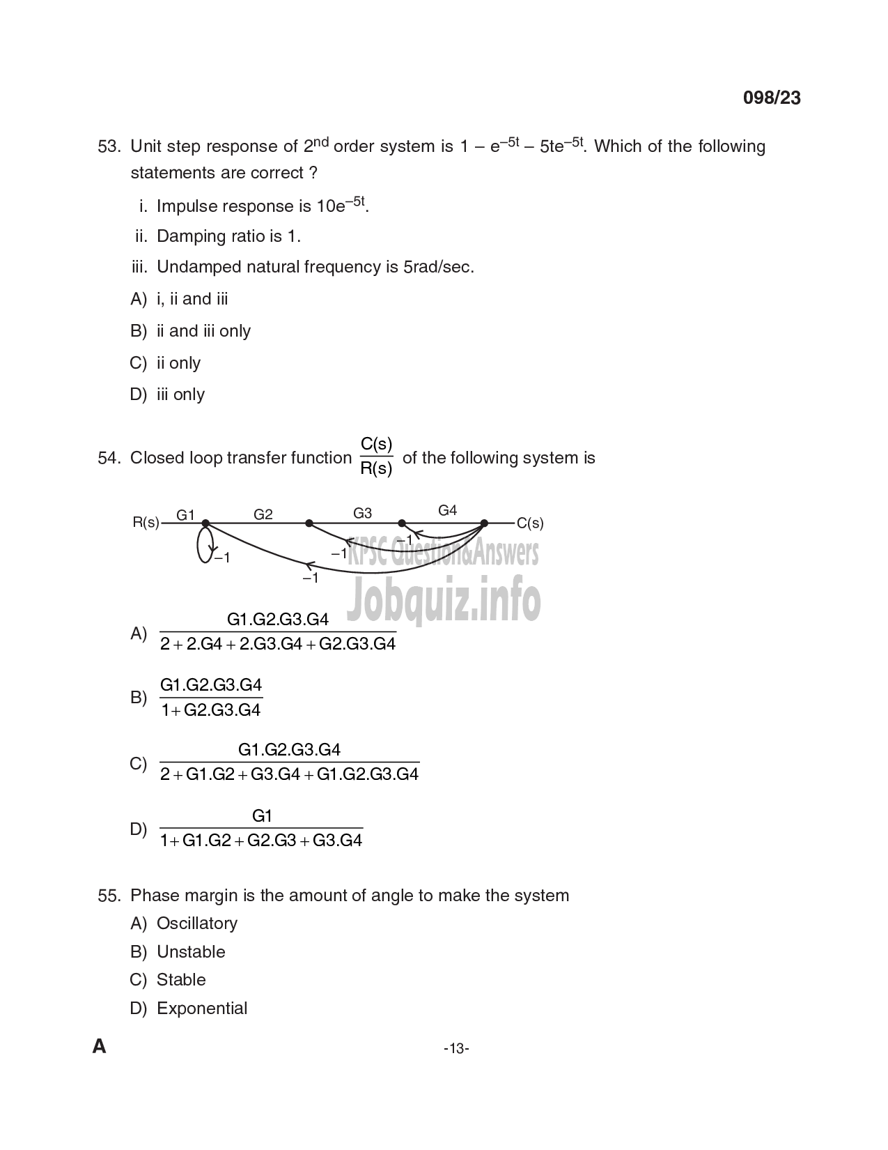 Kerala PSC Question Paper - Deputy Engineer (Electrical), Assistant Engineer (Electrical) - Kerala Co-operative Milk Marketing Federation Ltd, KSEB-13