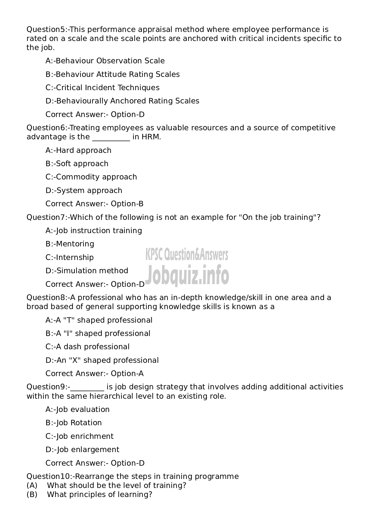 Kerala PSC Question Paper - Deputy Manager (Personnel and Administration)-2