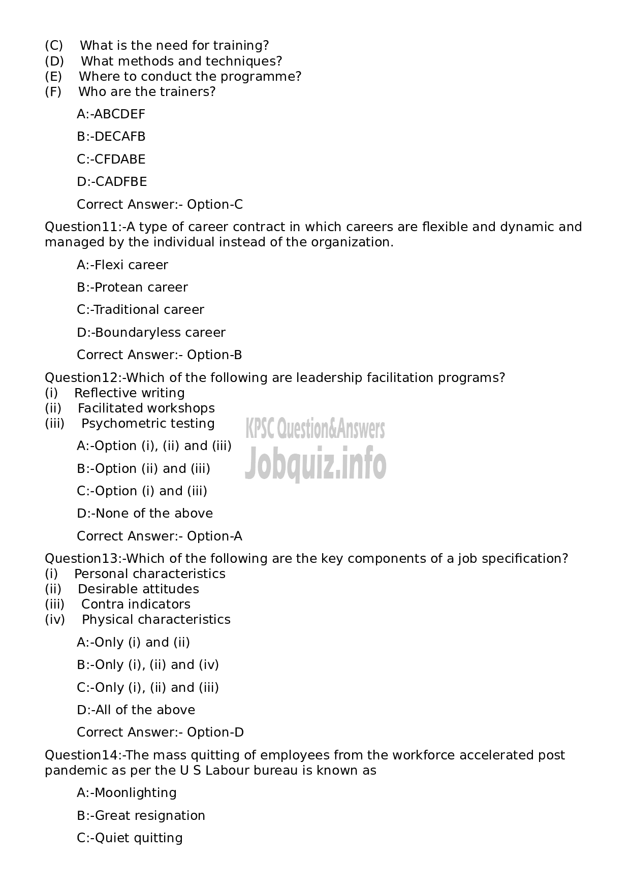 Kerala PSC Question Paper - Deputy Manager (Personnel and Administration)-3