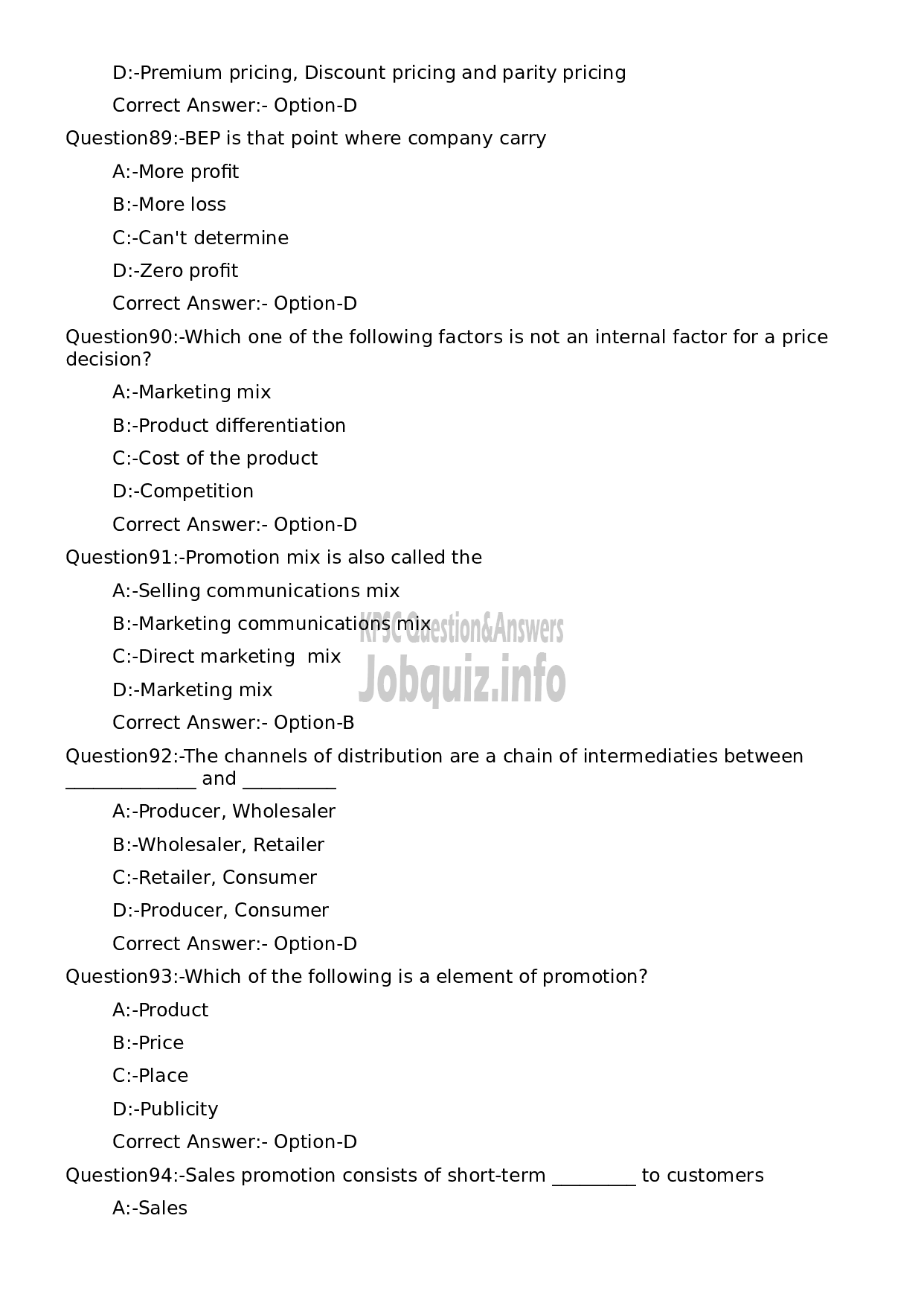 Kerala PSC Question Paper - Deputy Marketing Manager (Spices)-17