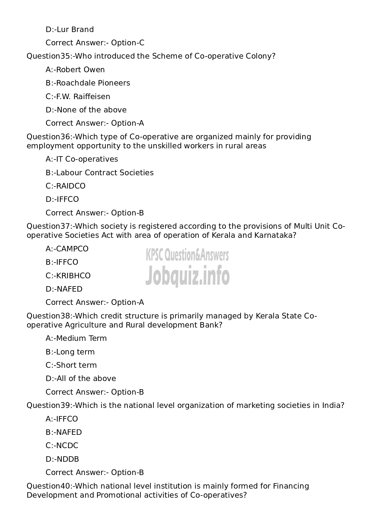 Kerala PSC Question Paper - Deputy Marketing Manager (Spices)-7