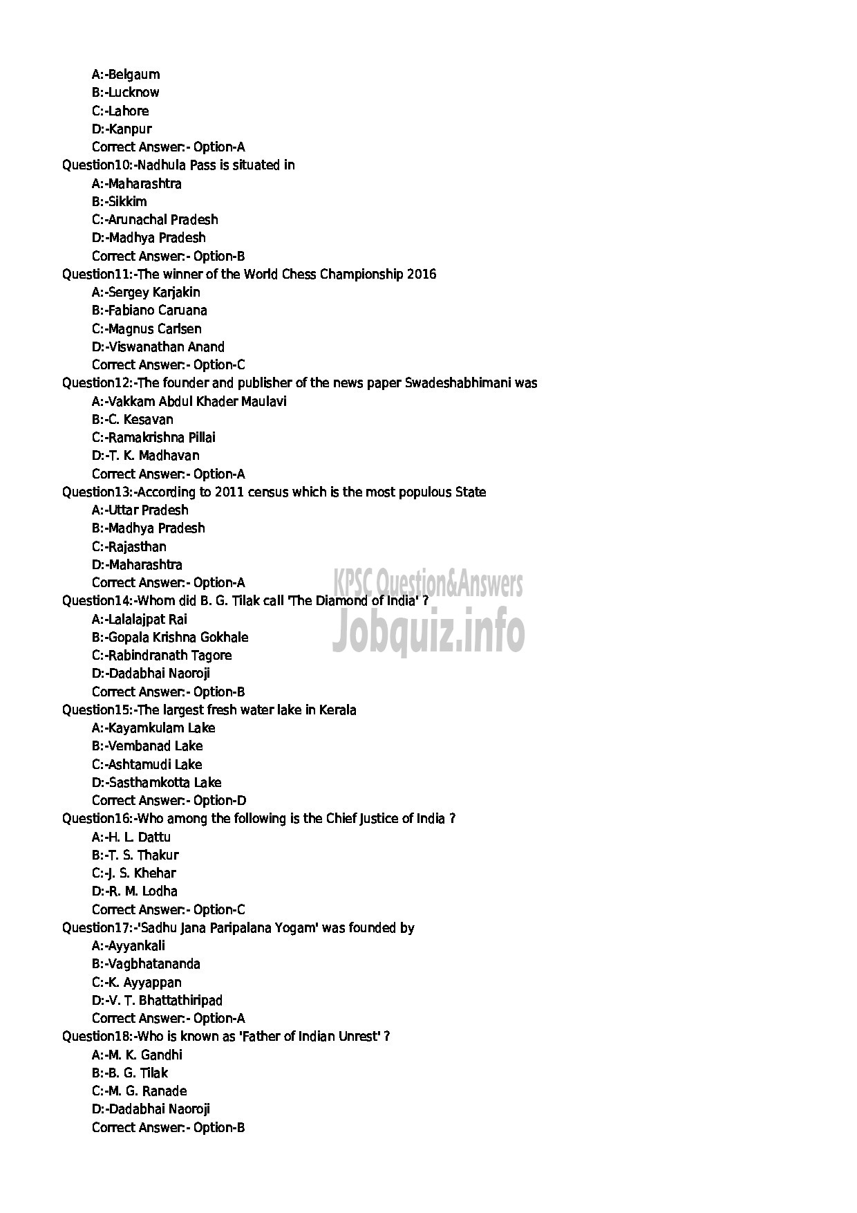 Kerala PSC Question Paper - ENVIRONMENTAL OFFICER ENVIRONMENT AND CLIMATE CHANGE DEPARTMENT-2