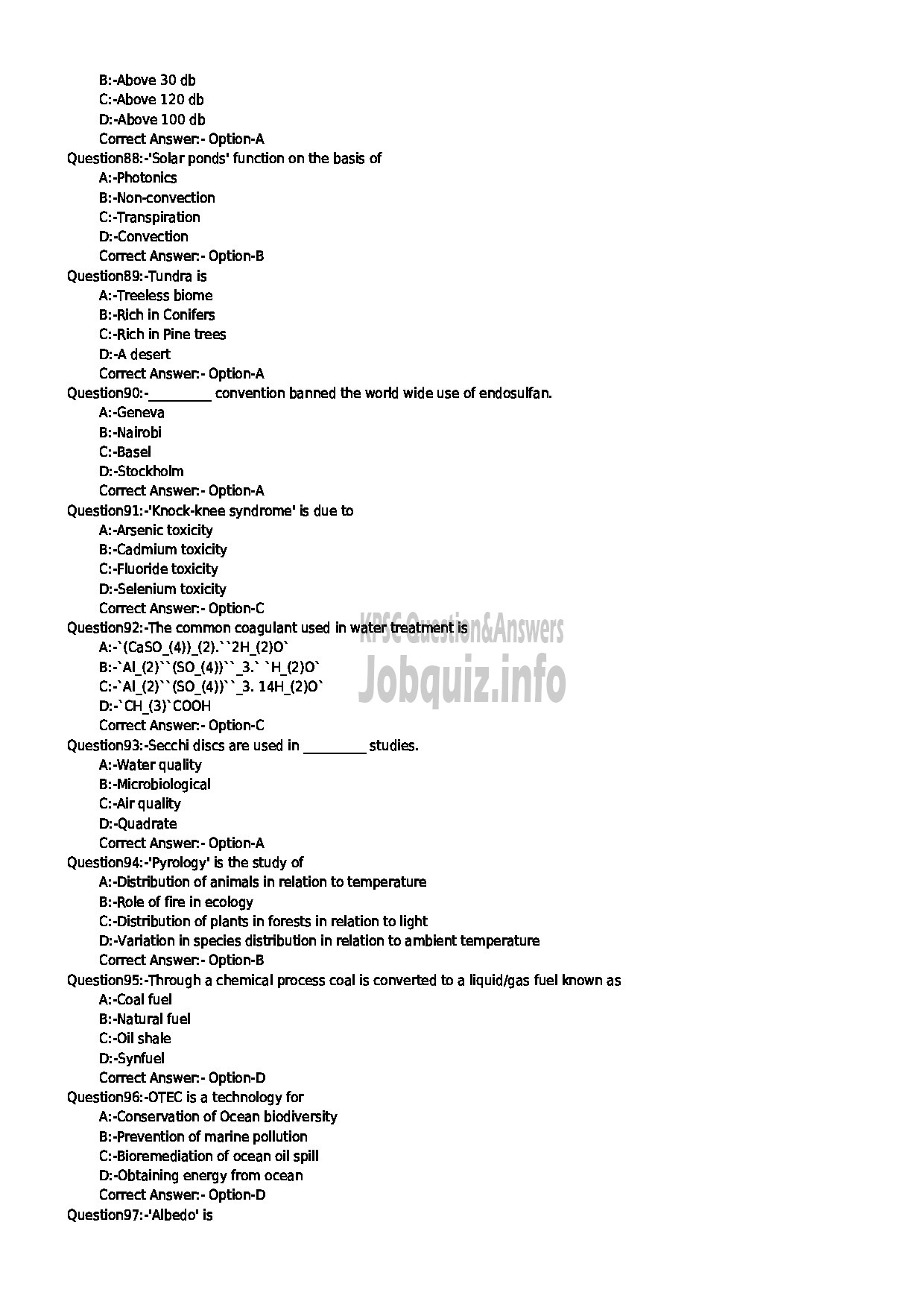 Kerala PSC Question Paper - ENVIRONMENTAL OFFICER ENVIRONMENT AND CLIMATE CHANGE DEPARTMENT-10