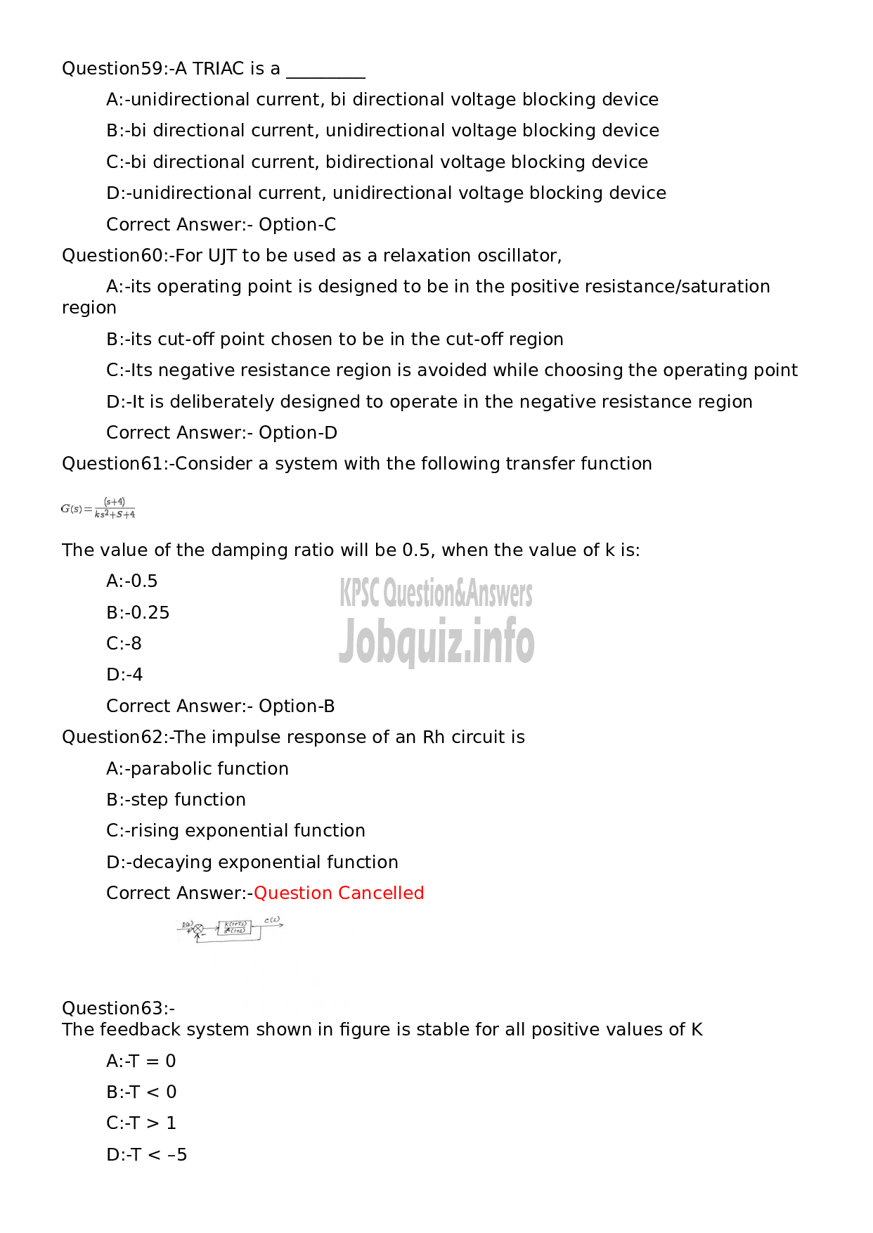 Kerala PSC Question Paper - Electrical Engineer-12