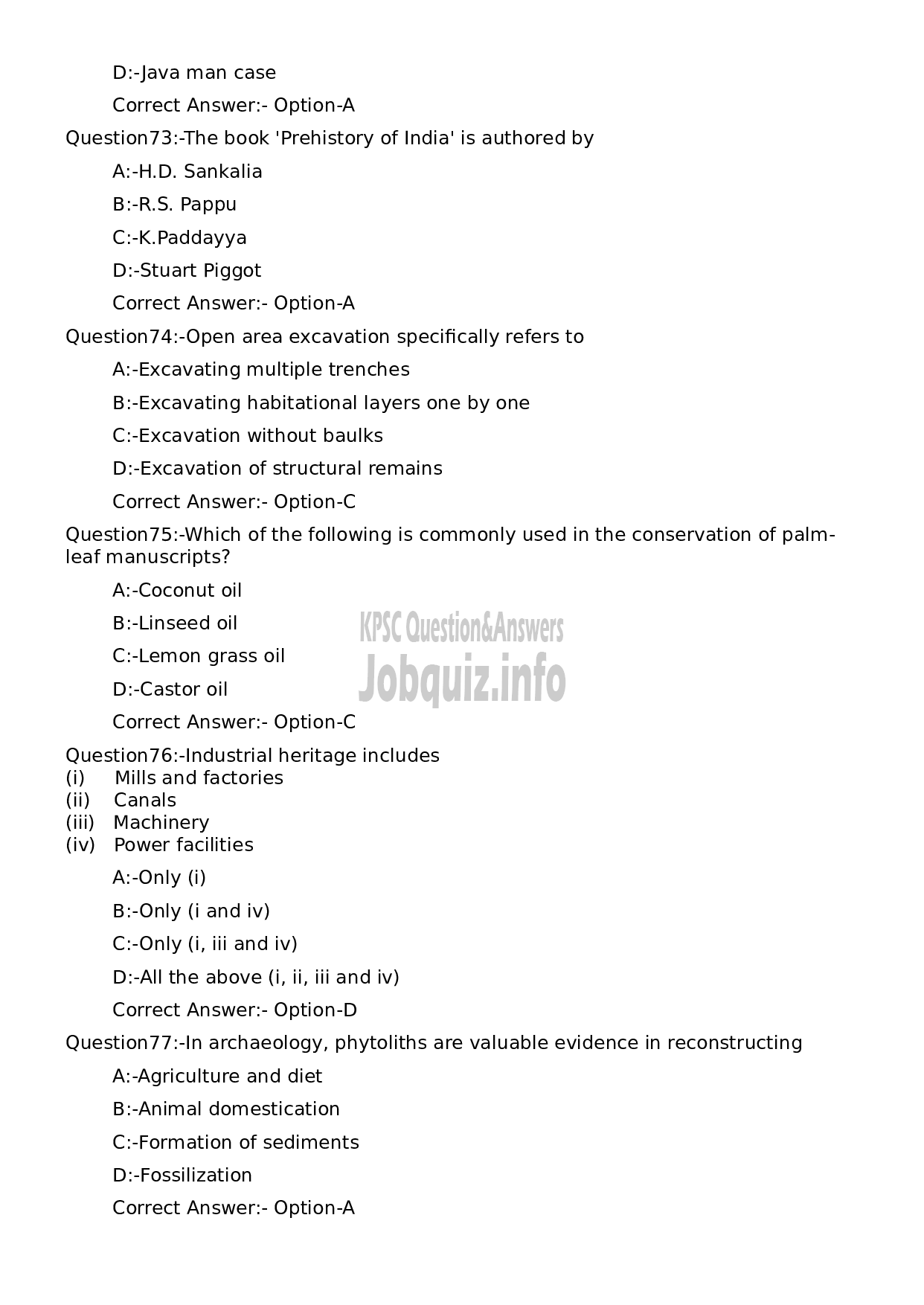 Kerala PSC Question Paper - Excavation Assistant (SR for SC/ST)-14