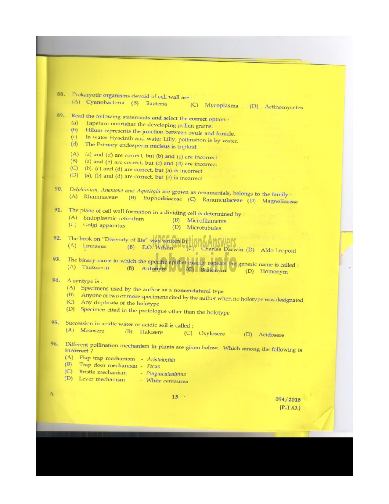 Kerala PSC Question Paper - FARM SUPERINDENT AYURVEDA MEDICAL EDUCATION ENGLISH -12