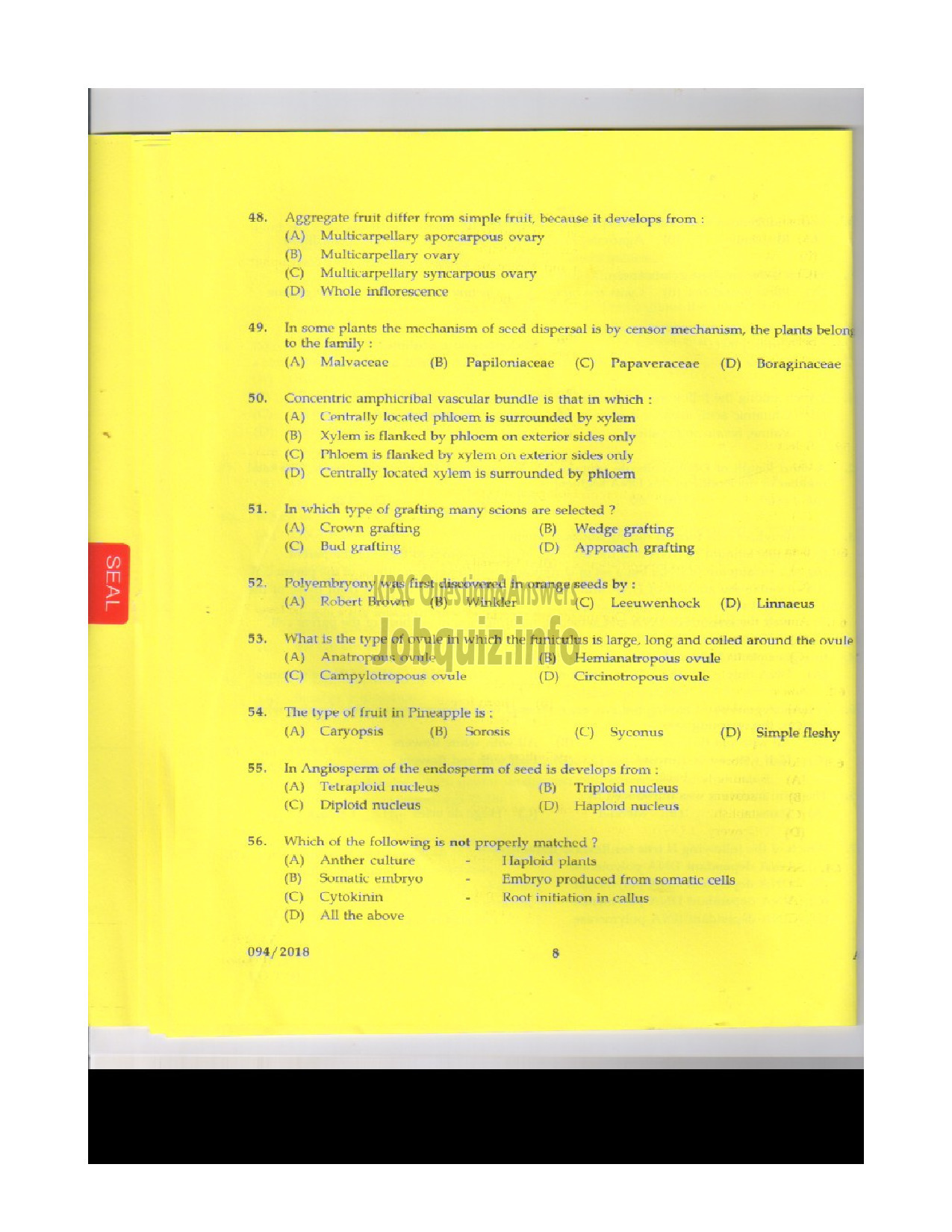 Kerala PSC Question Paper - FARM SUPERINDENT AYURVEDA MEDICAL EDUCATION ENGLISH -7