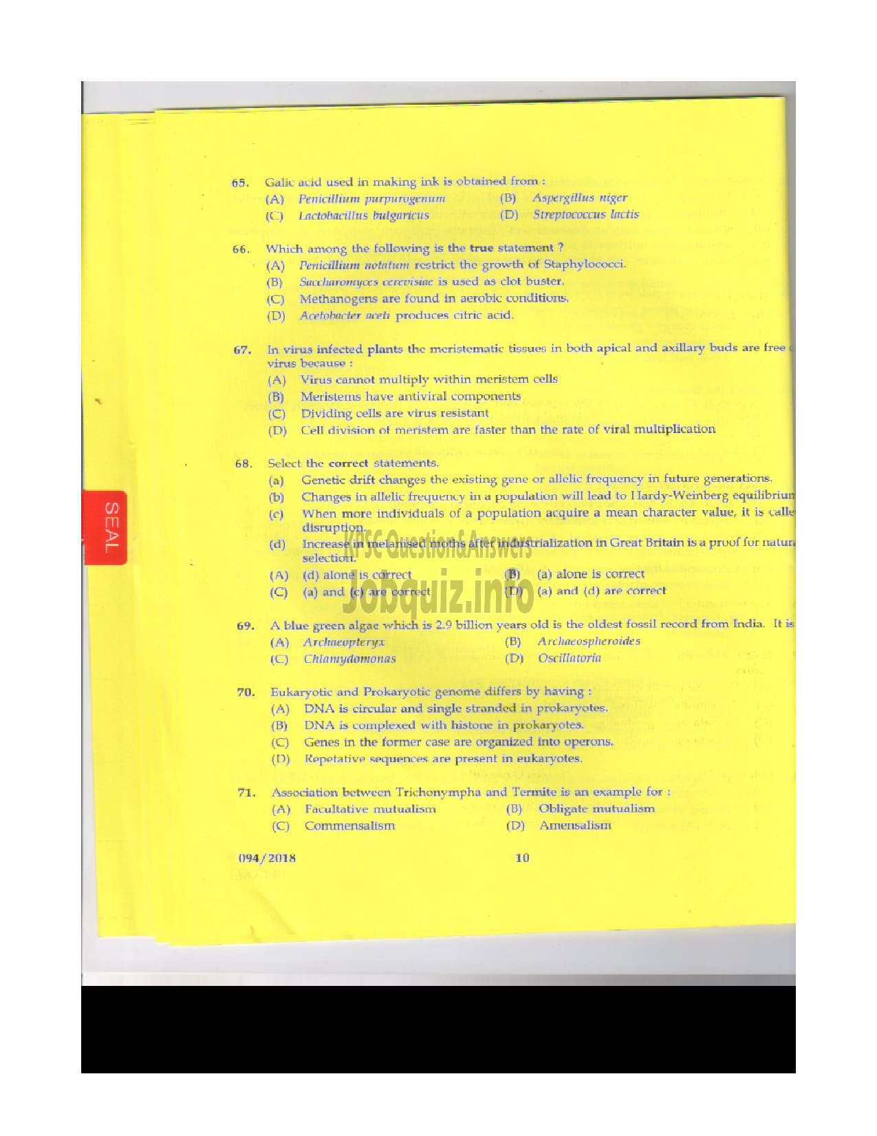 Kerala PSC Question Paper - FARM SUPERINDENT AYURVEDA MEDICAL EDUCATION ENGLISH -9