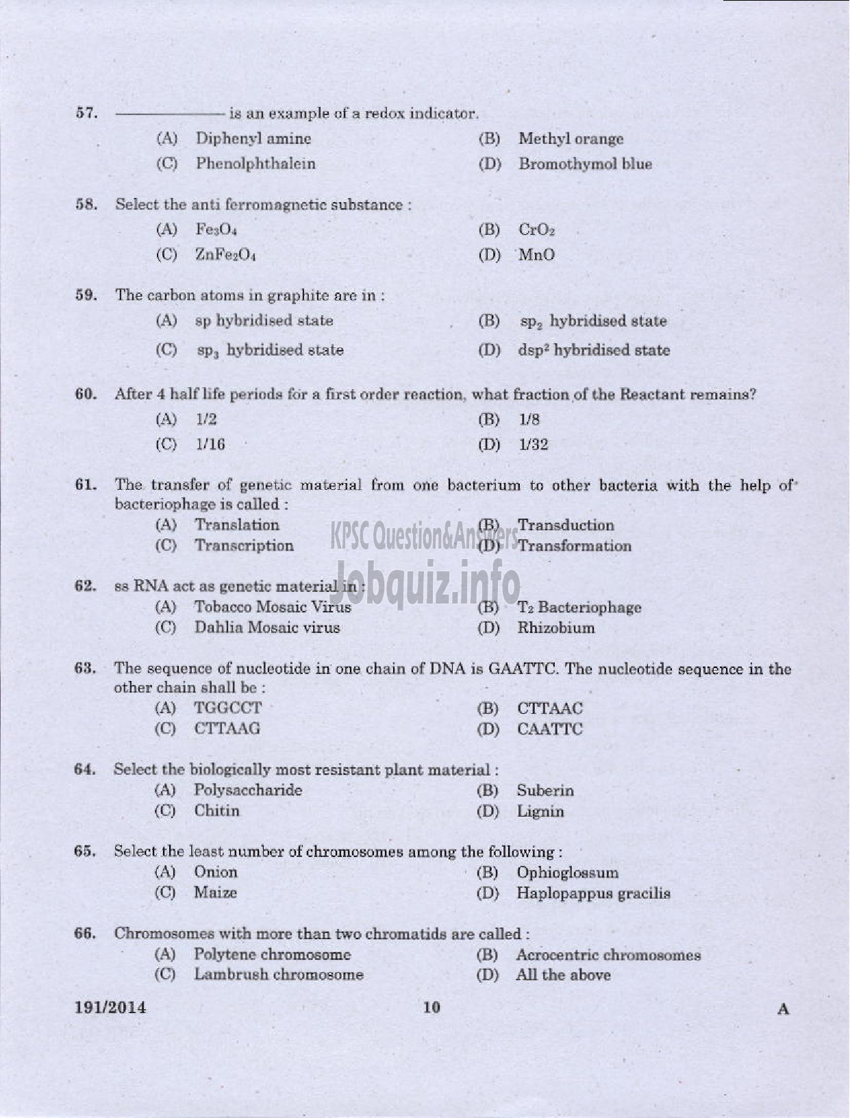 Kerala PSC Question Paper - FIELD OFFICER KERALA FOREST DEVELOPMENT CORPORATION LTD-8