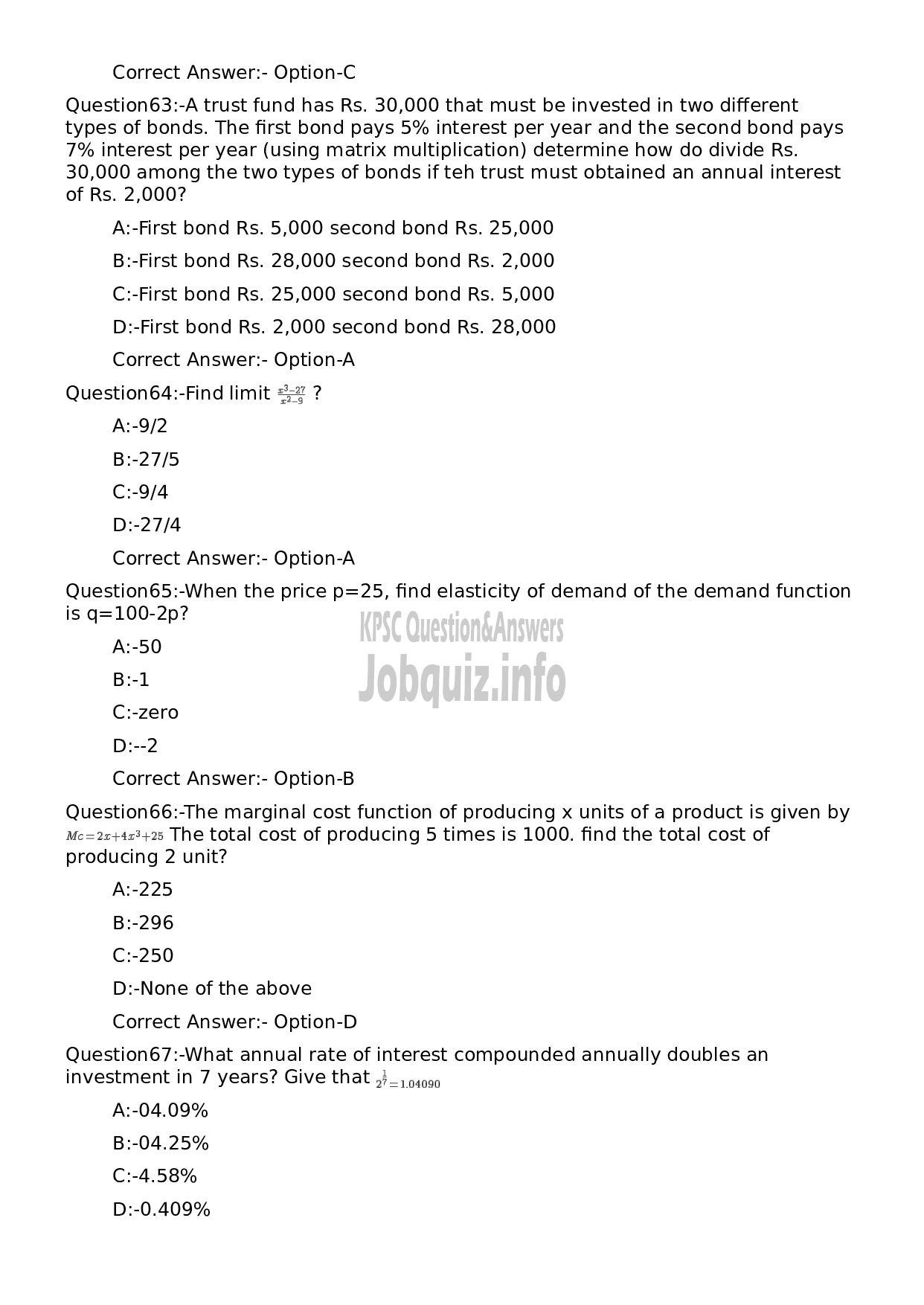 Kerala PSC Question Paper - Finance Manager-13