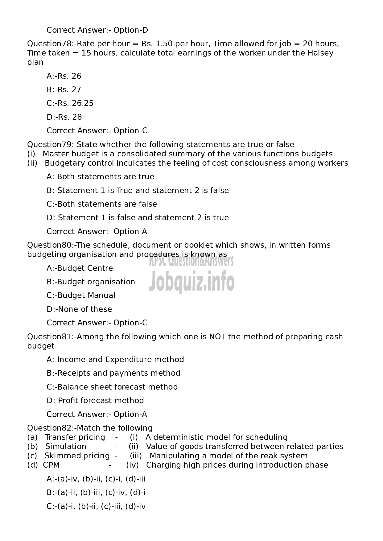 Kerala PSC Question Paper - Finance Manager-16