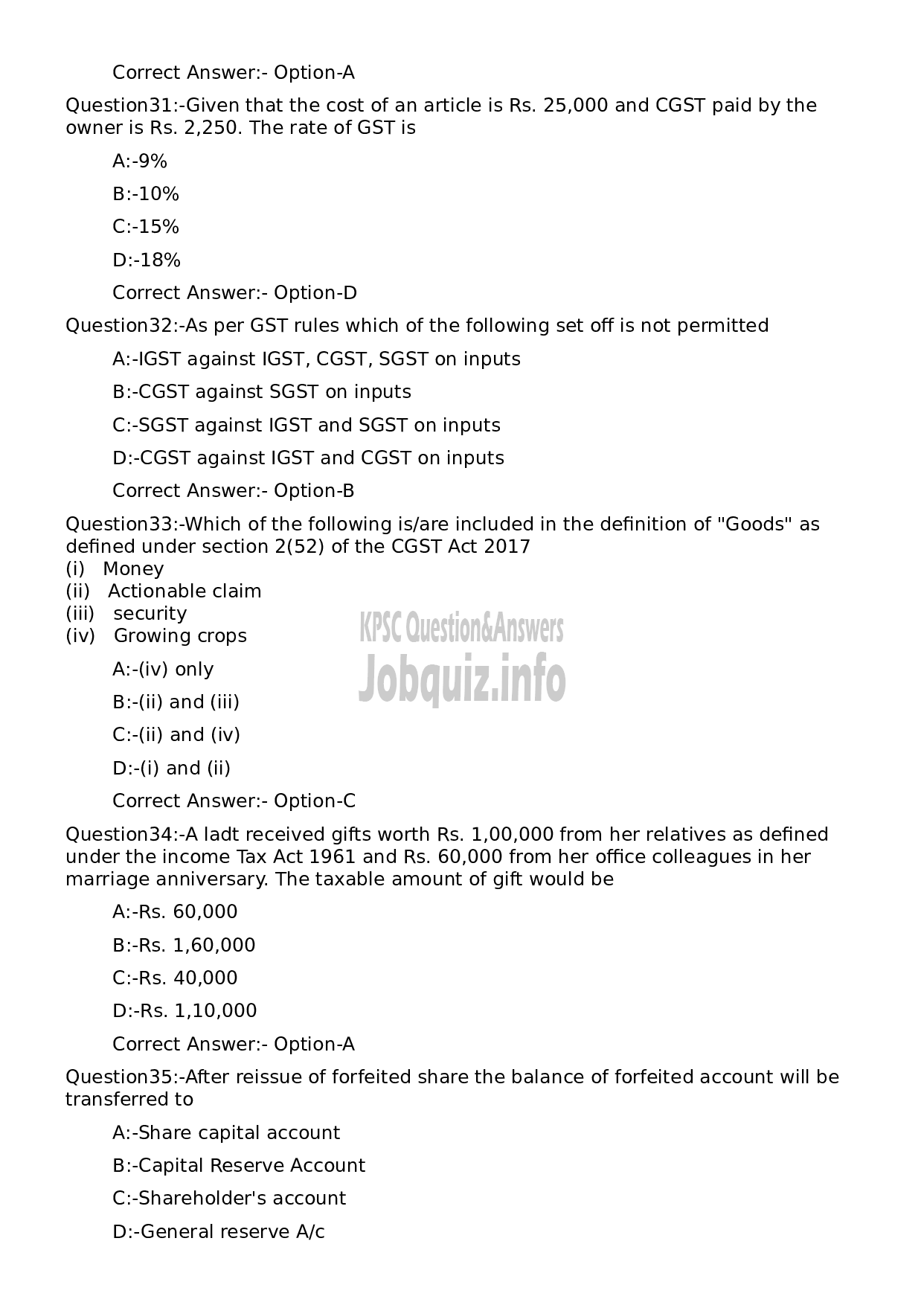 Kerala PSC Question Paper - Finance Manager-7