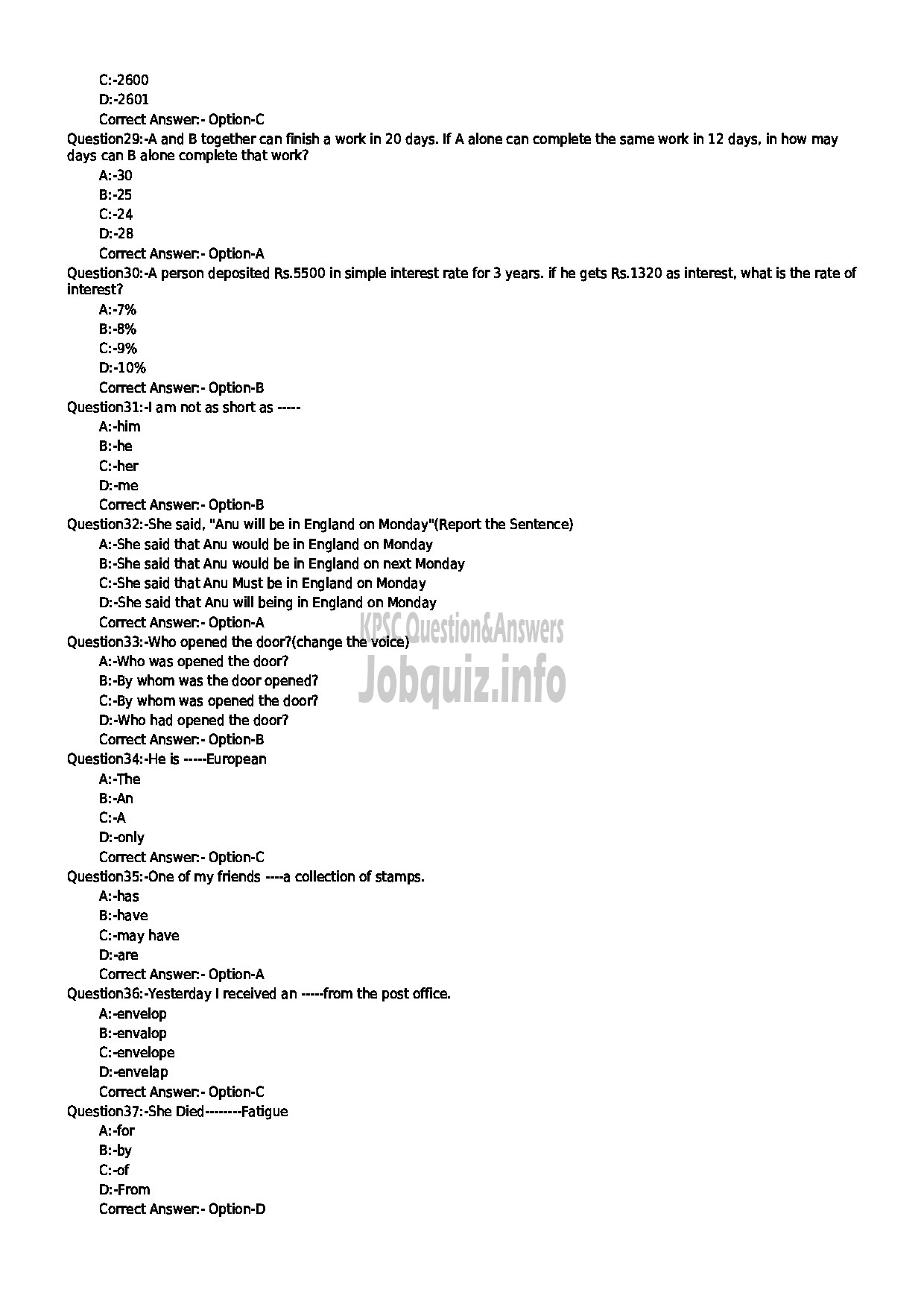 Kerala PSC Question Paper - Fireman Driver cum Pump Operator(Trainee) NCA Fire and Rescue services-4