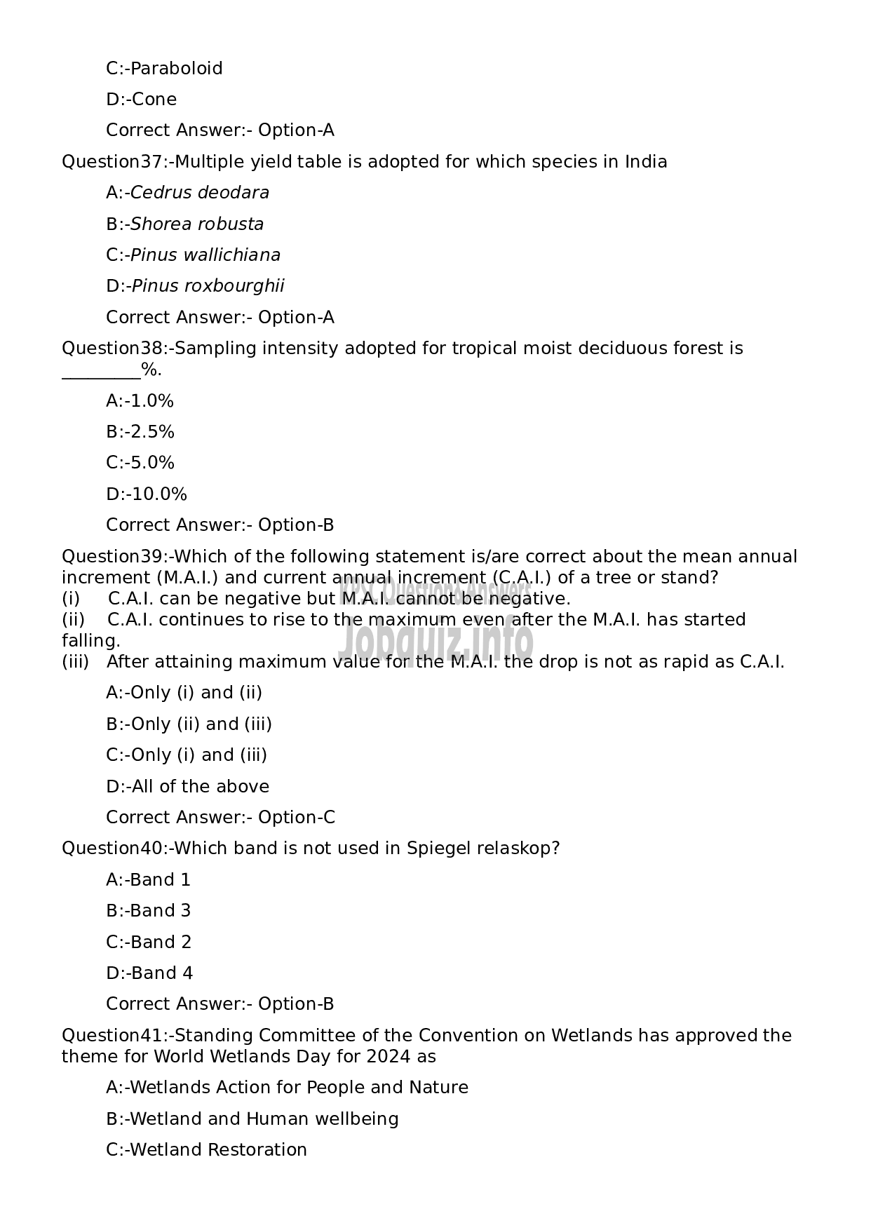 Kerala PSC Question Paper - Forest Ranger (Range Forest Officer) (NCA- ST)-8