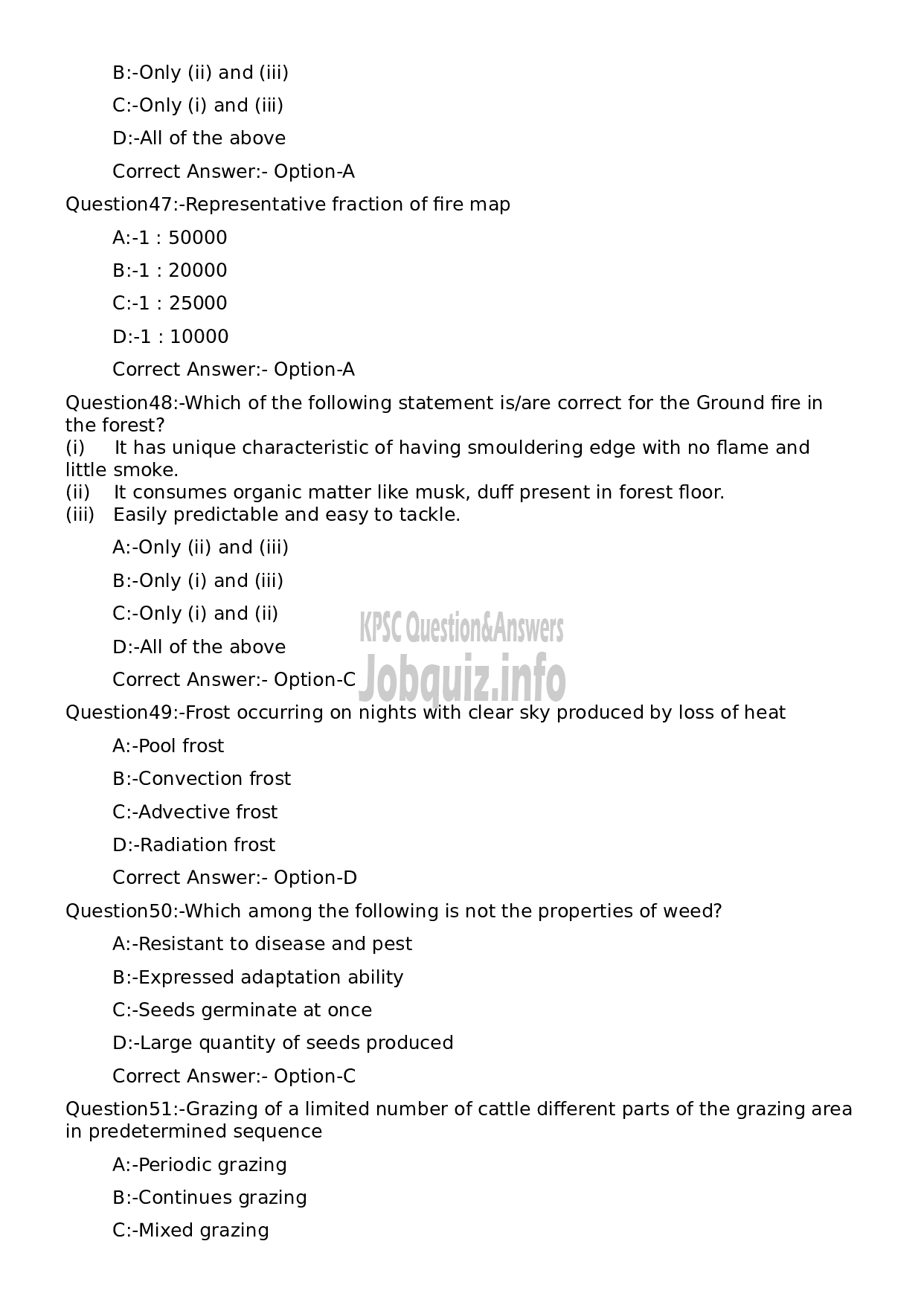 Kerala PSC Question Paper - Forest Ranger (Range Forest Officer) (NCA- ST)-10