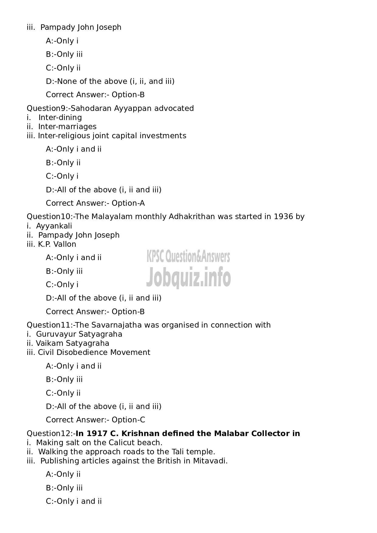 Kerala PSC Question Paper - Full Time Junior Language Teacher Hindi-3