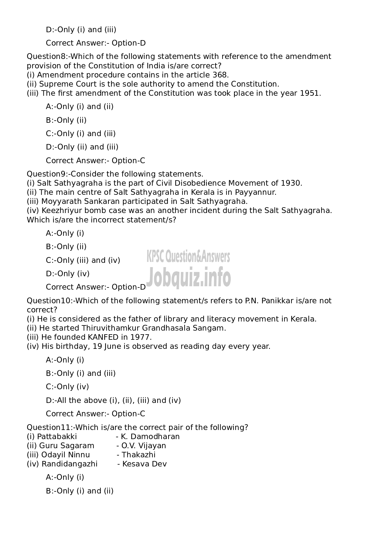 Kerala PSC Question Paper - Full Time Junior Language Teacher Sanskrit-3