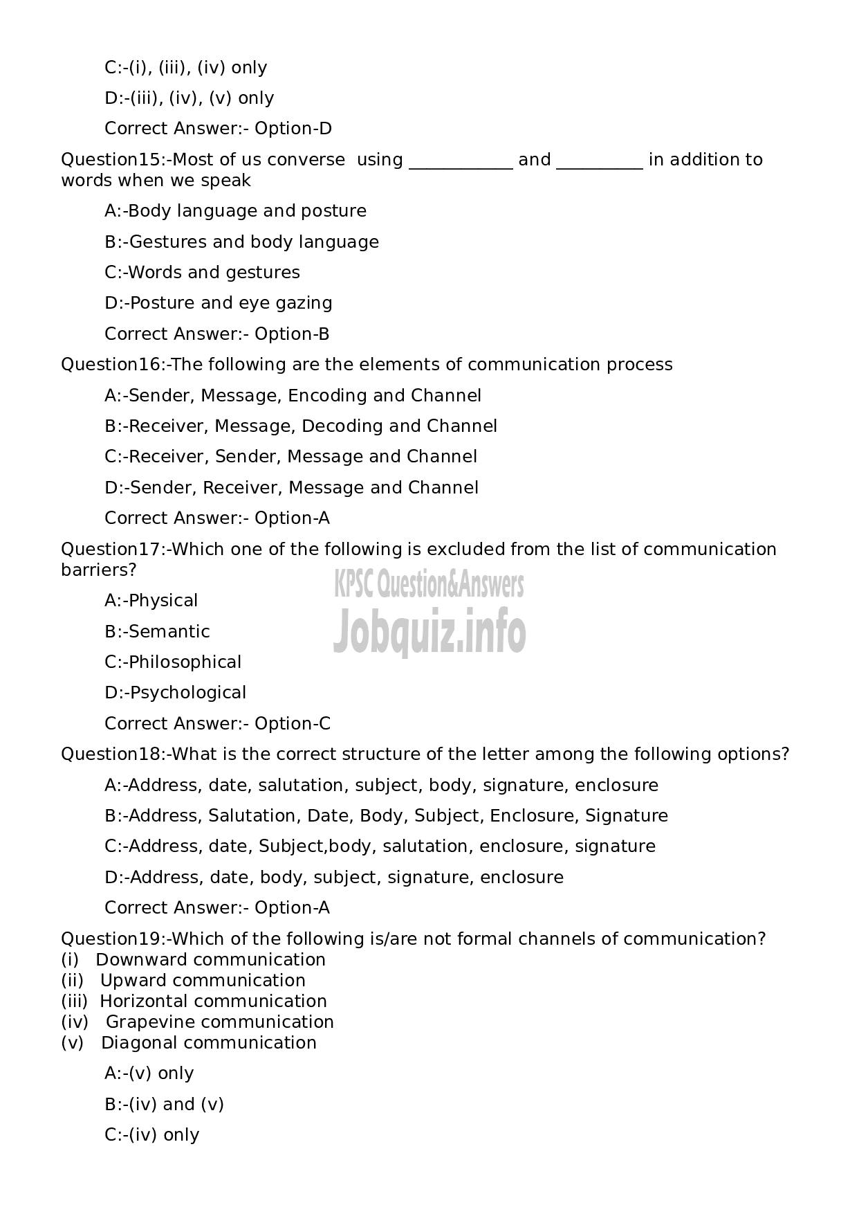 Kerala PSC Question Paper - General Manager-4